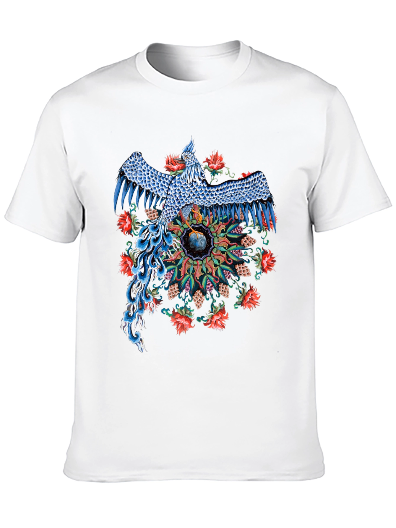 Phoenix Graphic Print Black T-Shirt