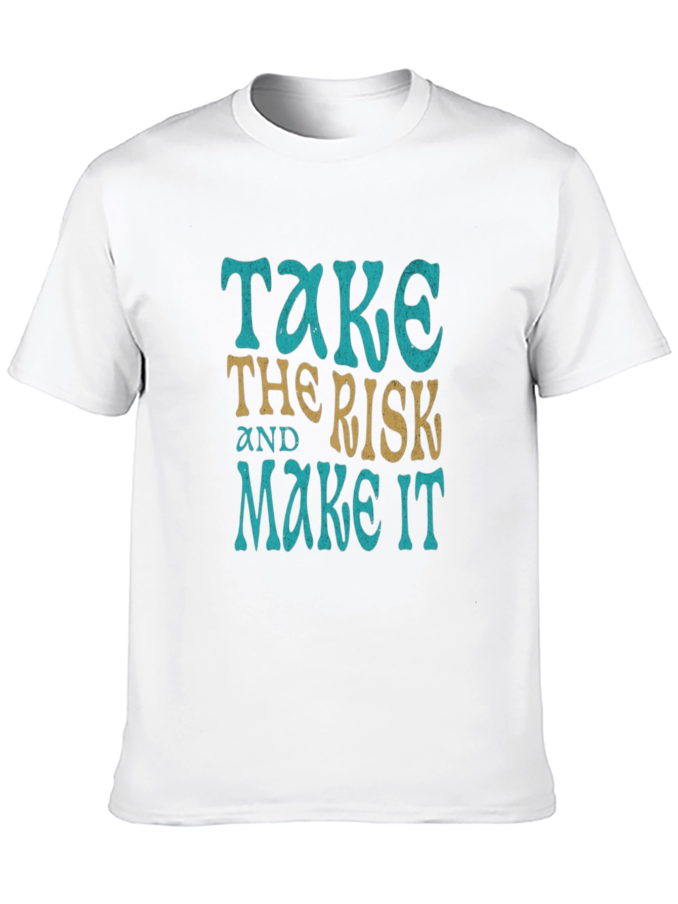 Take the Risk Graphic Tee - Motivational Black T-Shirt