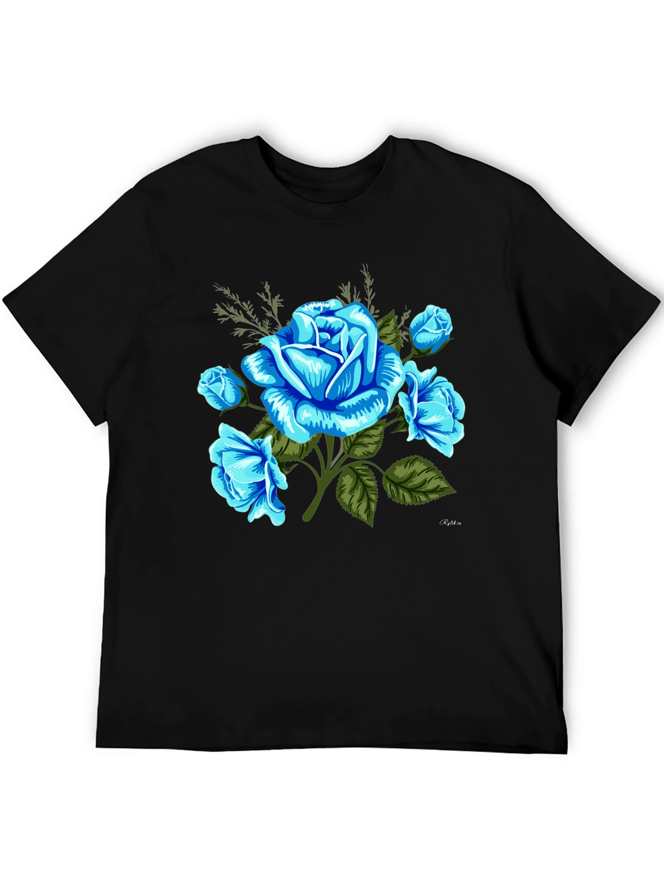 Blue Rose Graphic T-Shirt