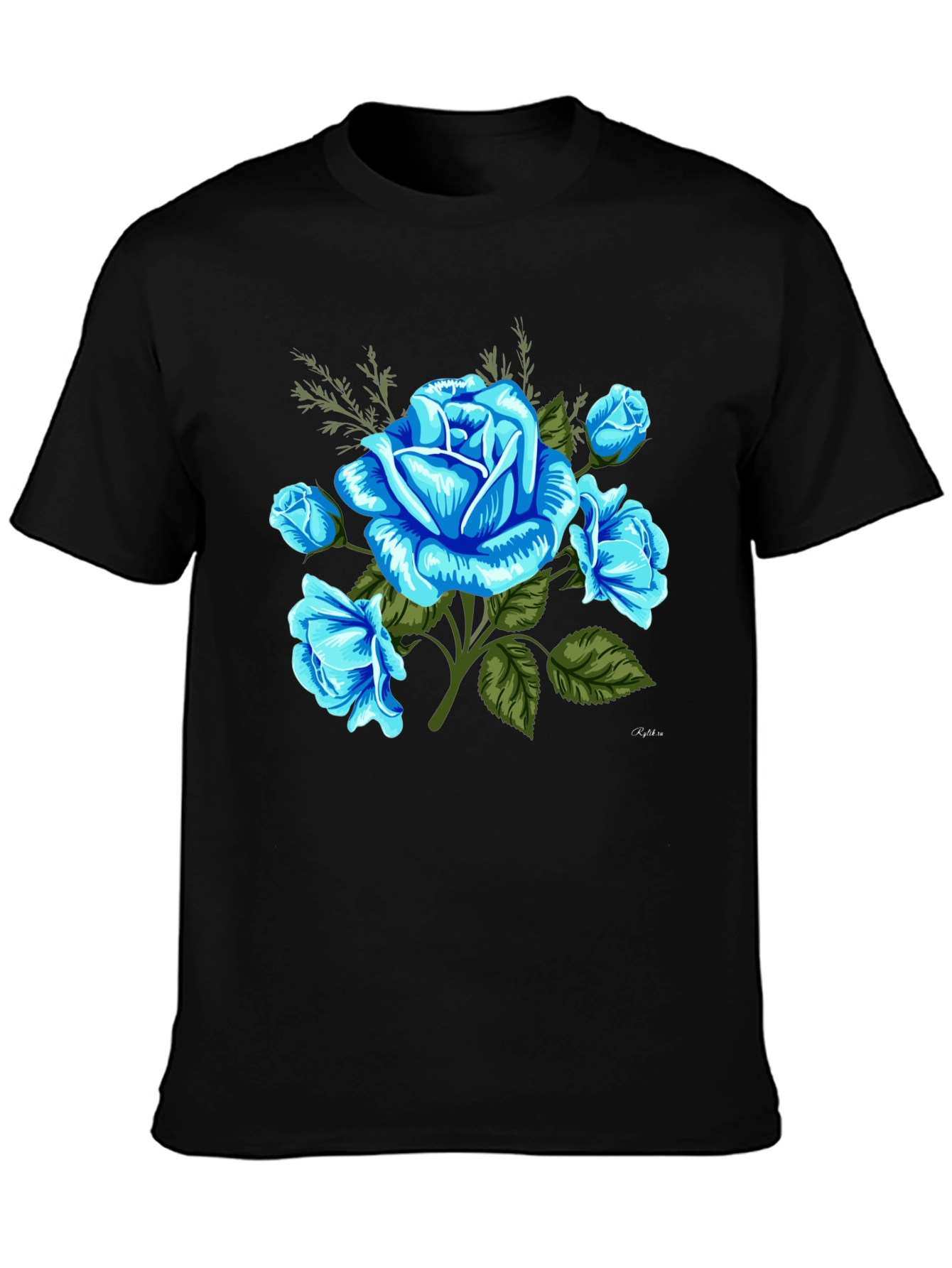Blue Rose Graphic T-Shirt