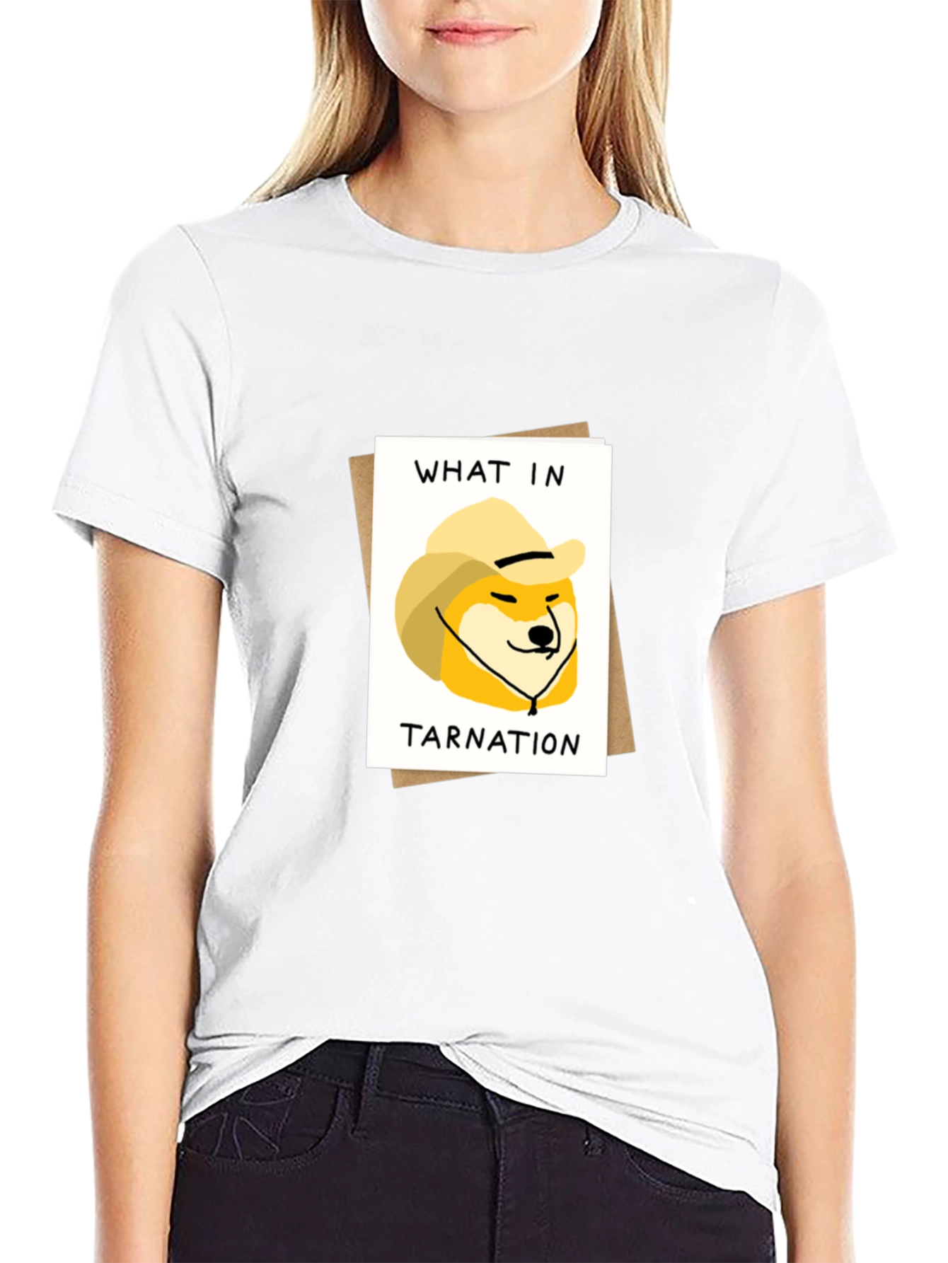 What in Tarnation Doge Meme Black T-Shirt