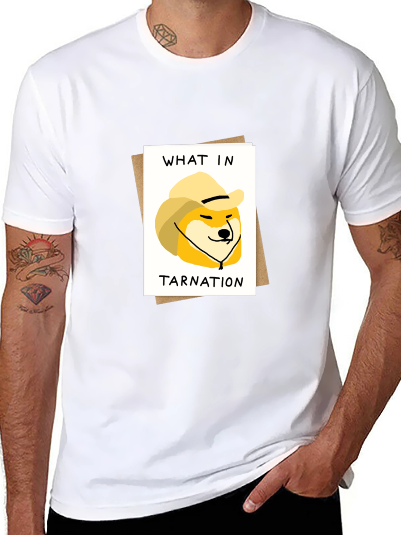 What in Tarnation Doge Meme Black T-Shirt