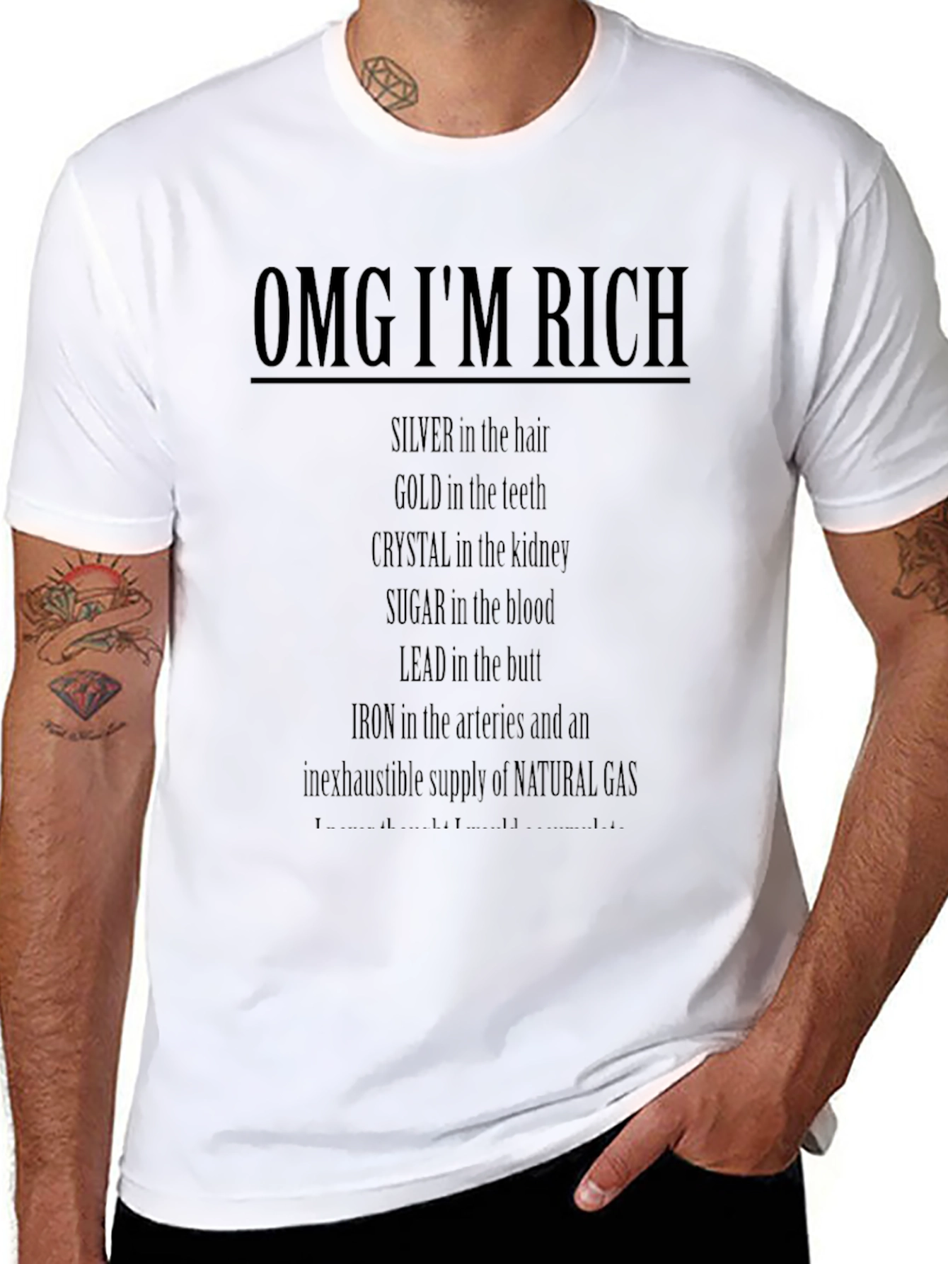 OMG IM RICH T-Shirt Funny Sarcastic Tee