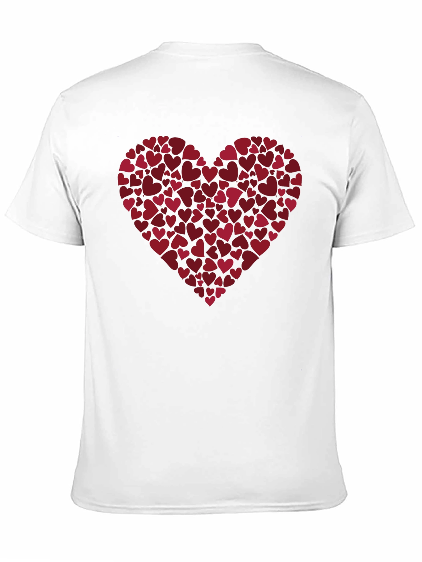 Heart Print Black Casual Tee