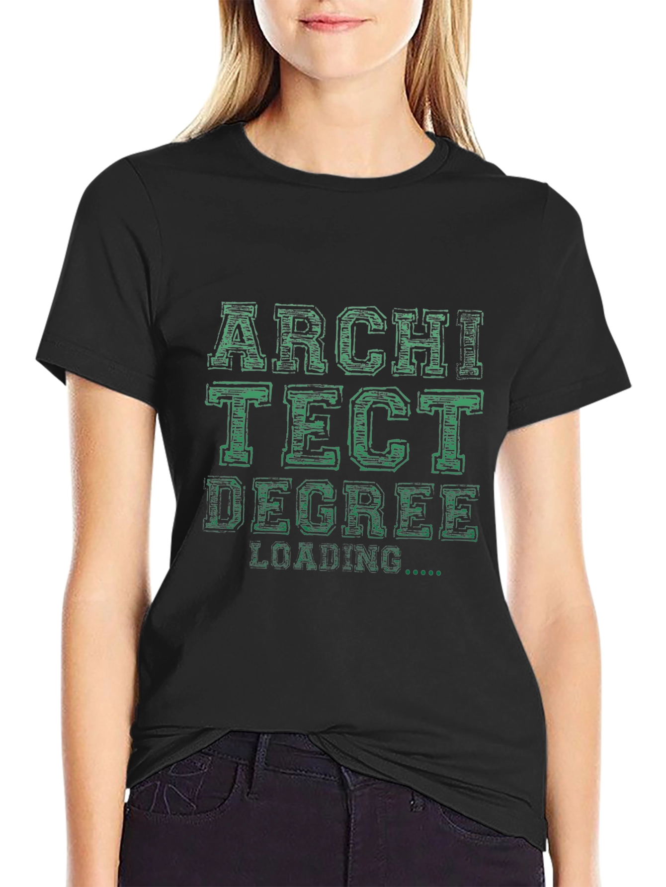 Architect Degree Loading Black T-Shirt