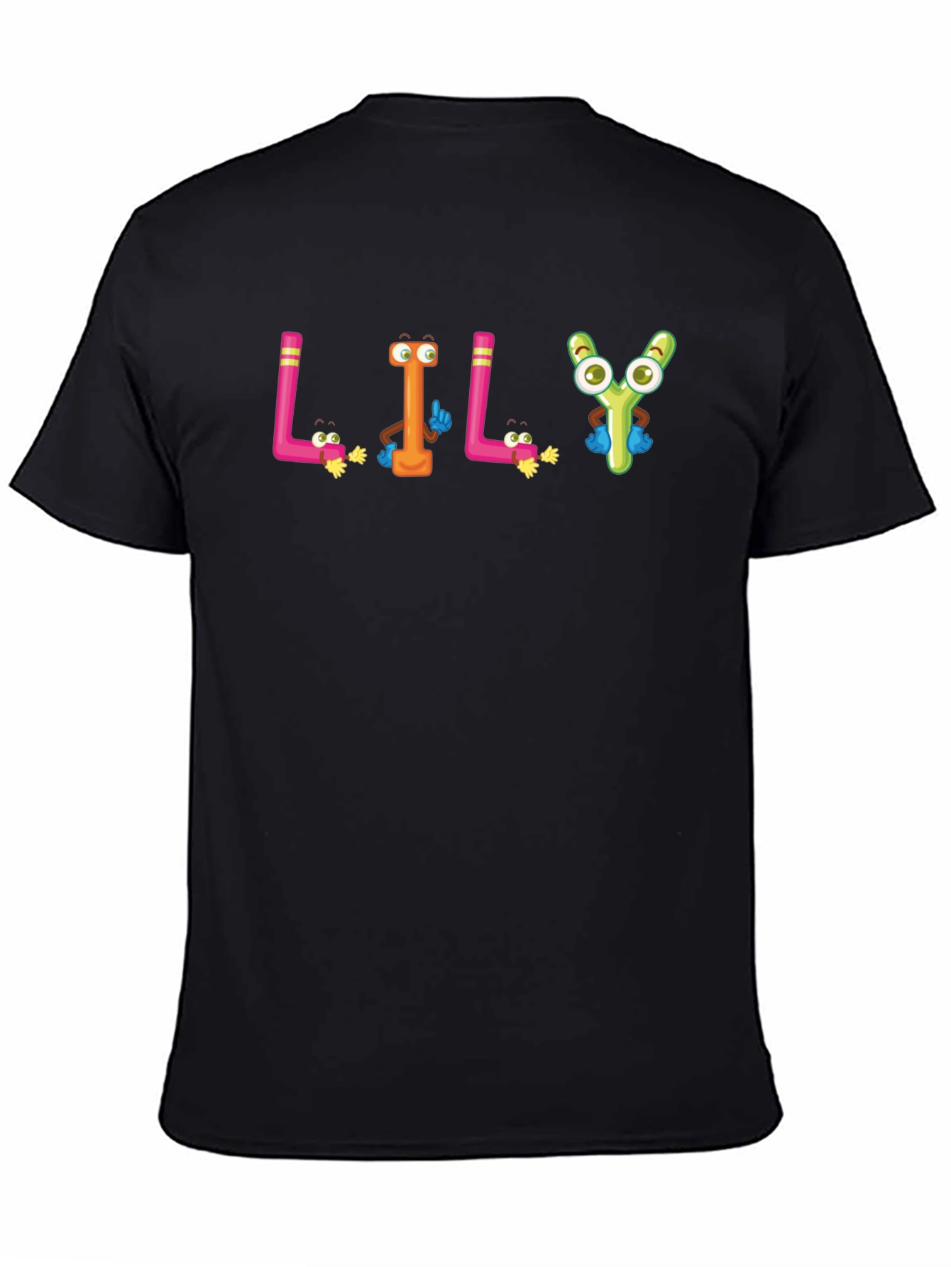 Cartoon LILY Black T-Shirt