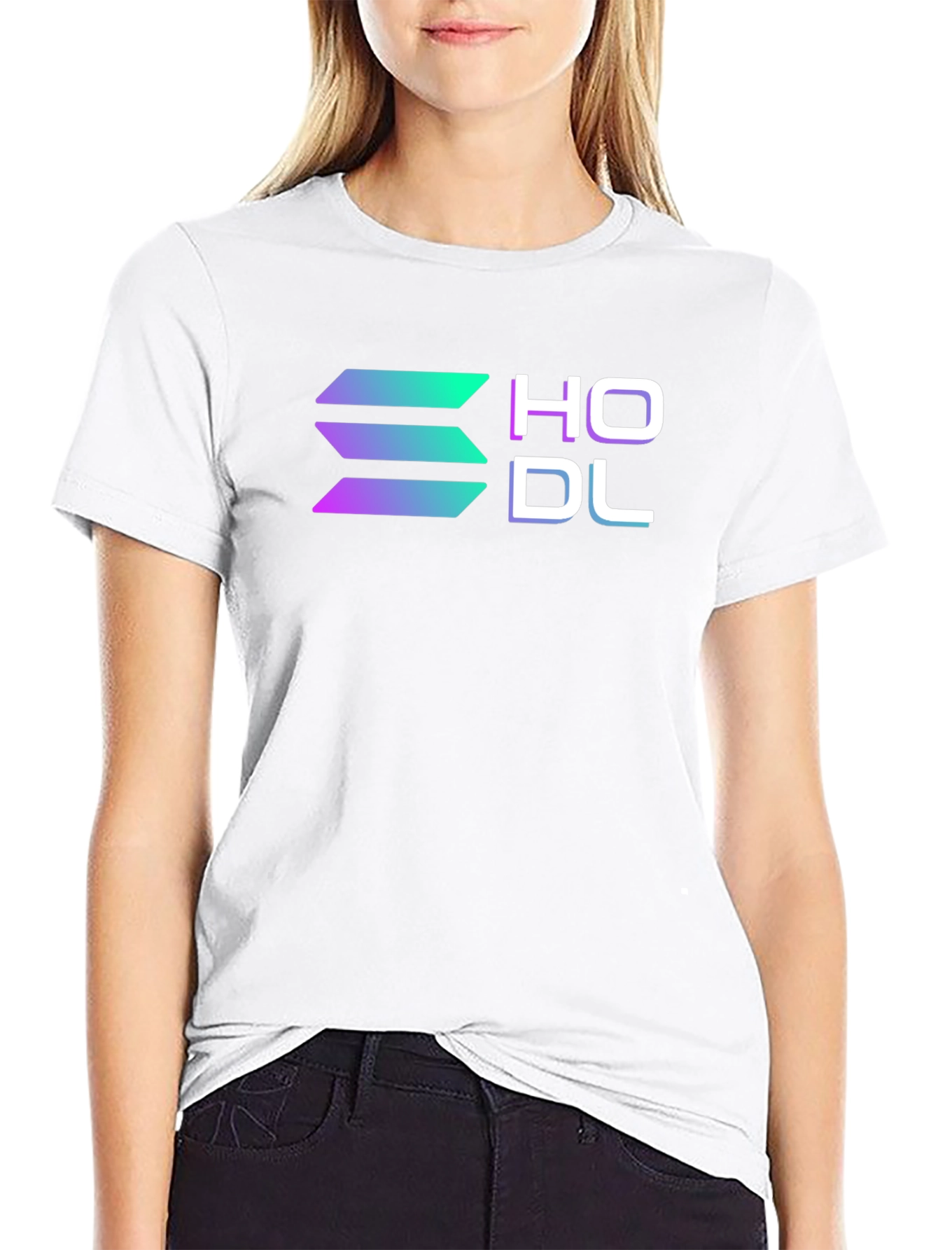 HODL Solana Crypto Black T-Shirt