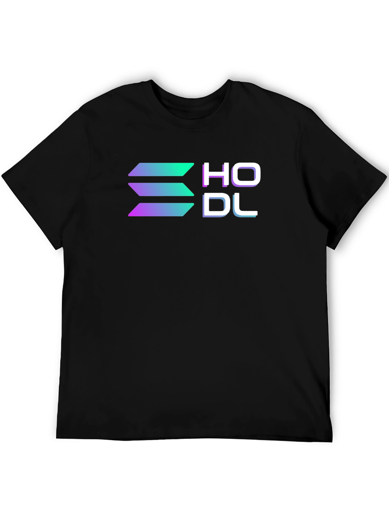 HODL Solana Crypto Black T-Shirt