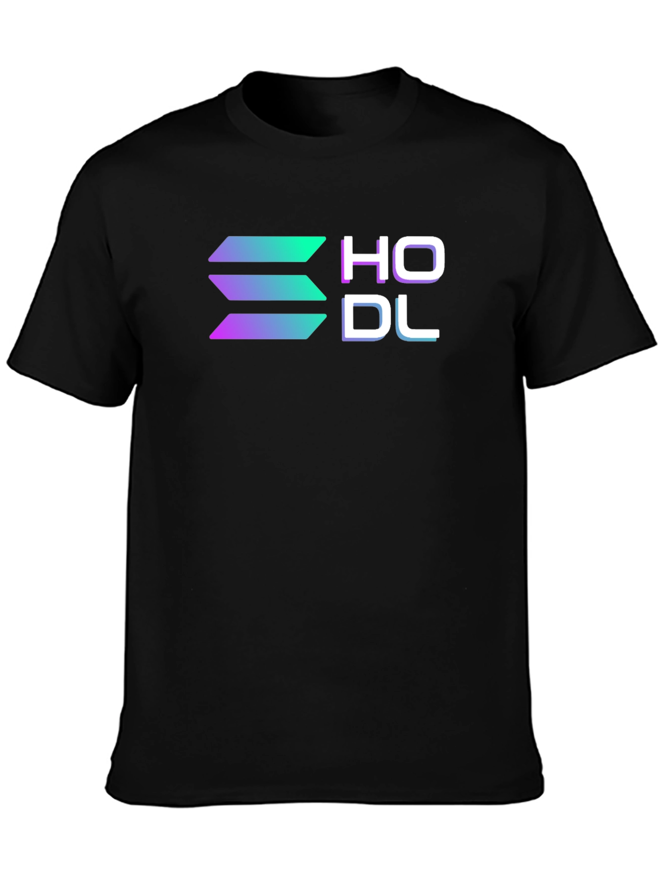 HODL Solana Crypto Black T-Shirt
