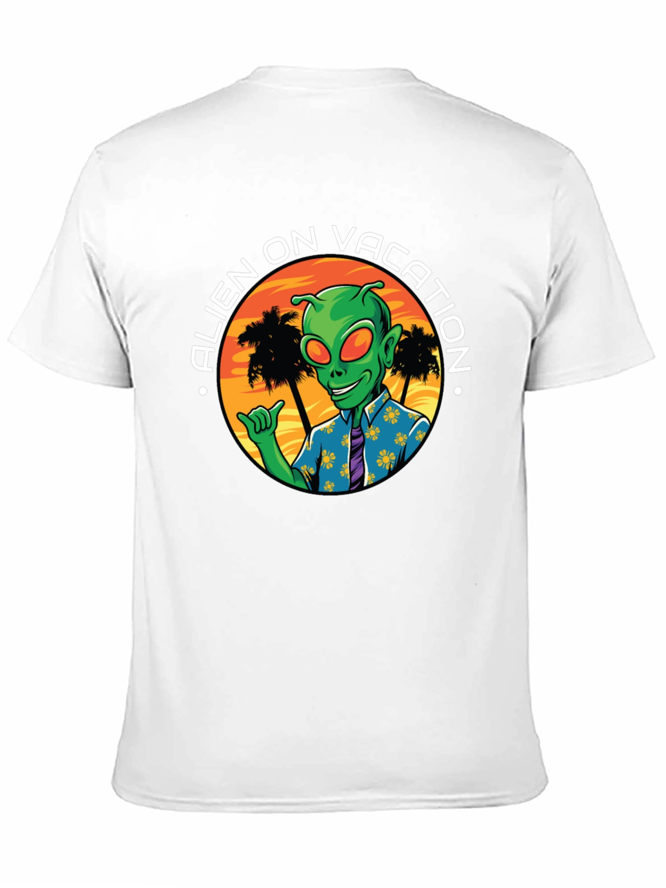 Alien on Vacation Graphic T-Shirt
