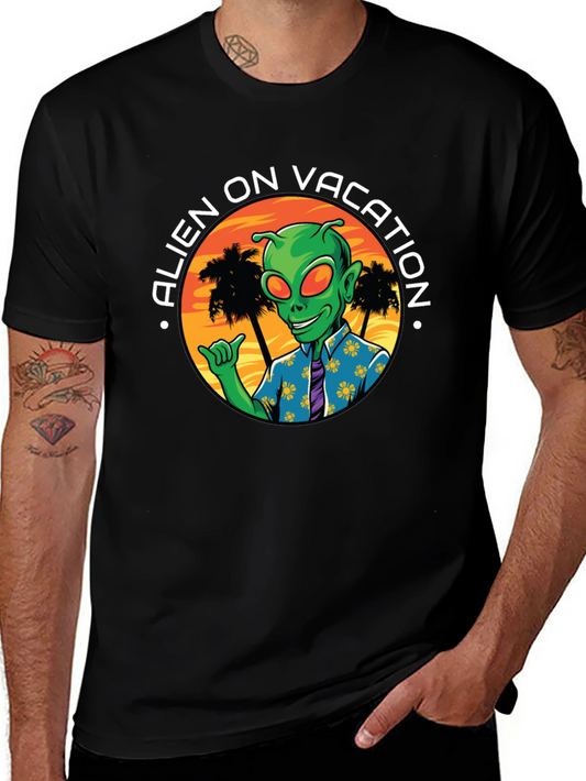 Alien on Vacation Graphic T-Shirt