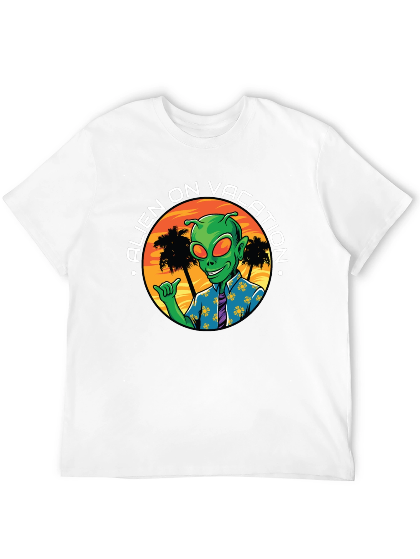 Alien on Vacation Graphic T-Shirt