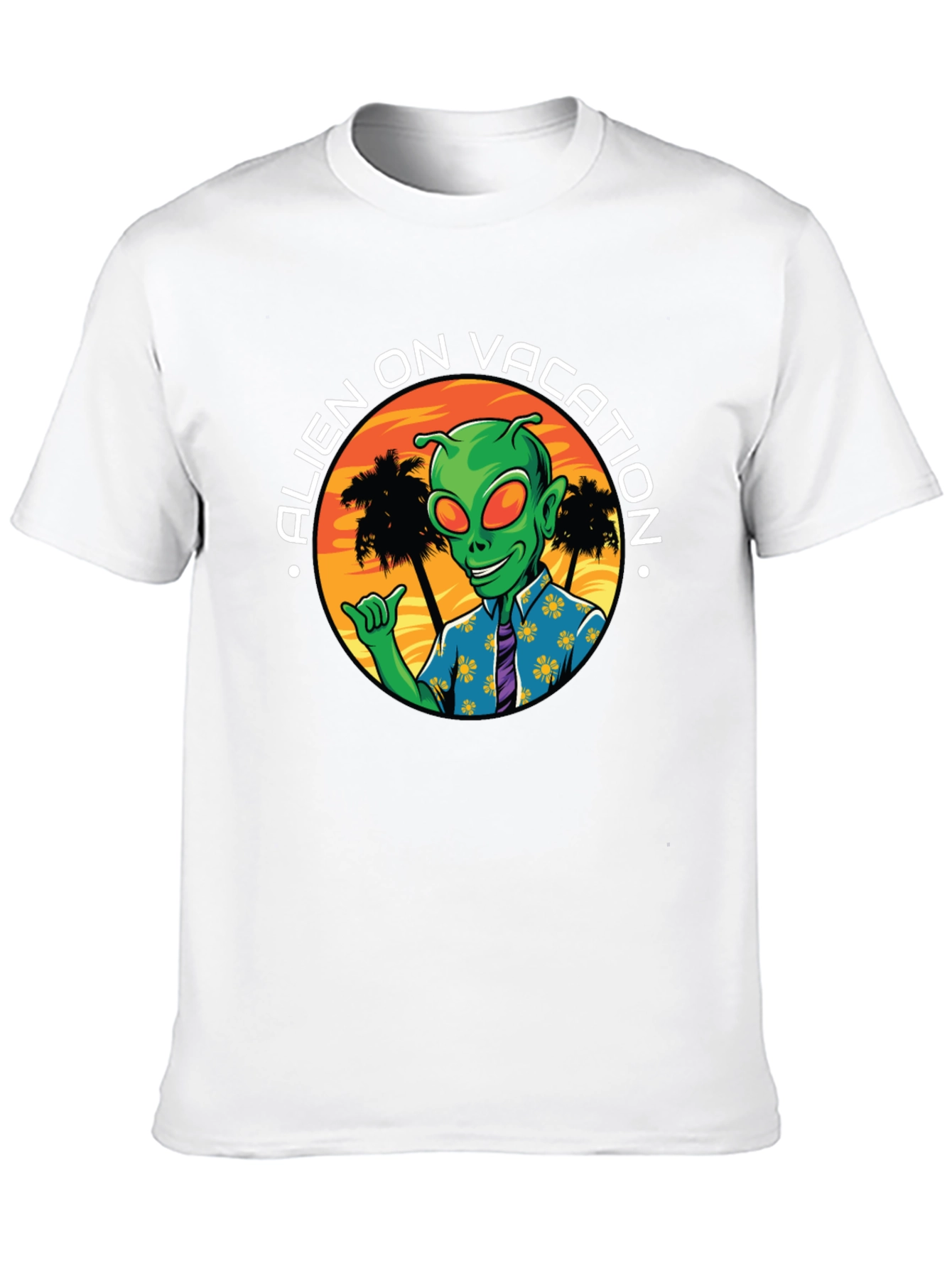 Alien on Vacation Graphic T-Shirt