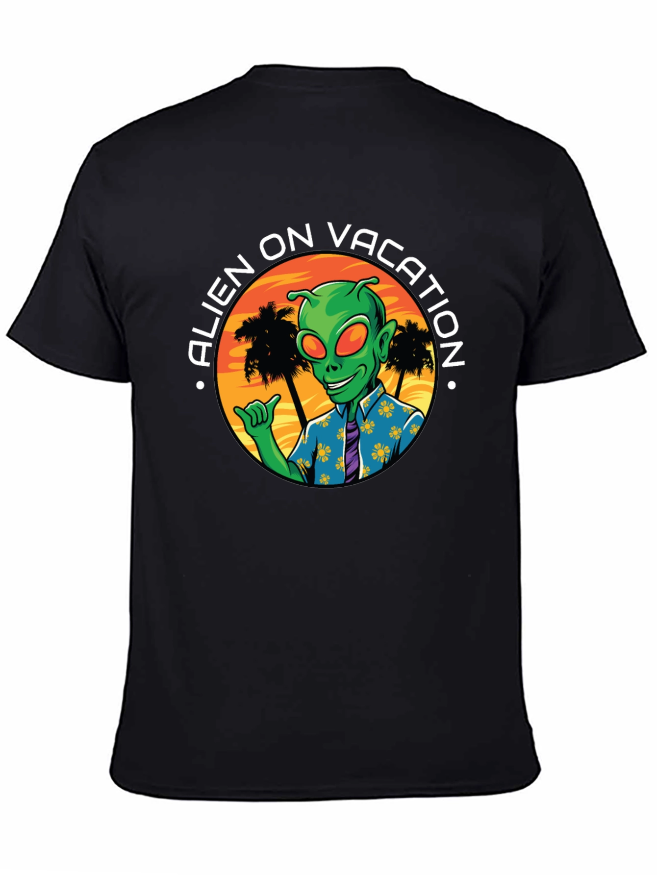 Alien on Vacation Graphic T-Shirt