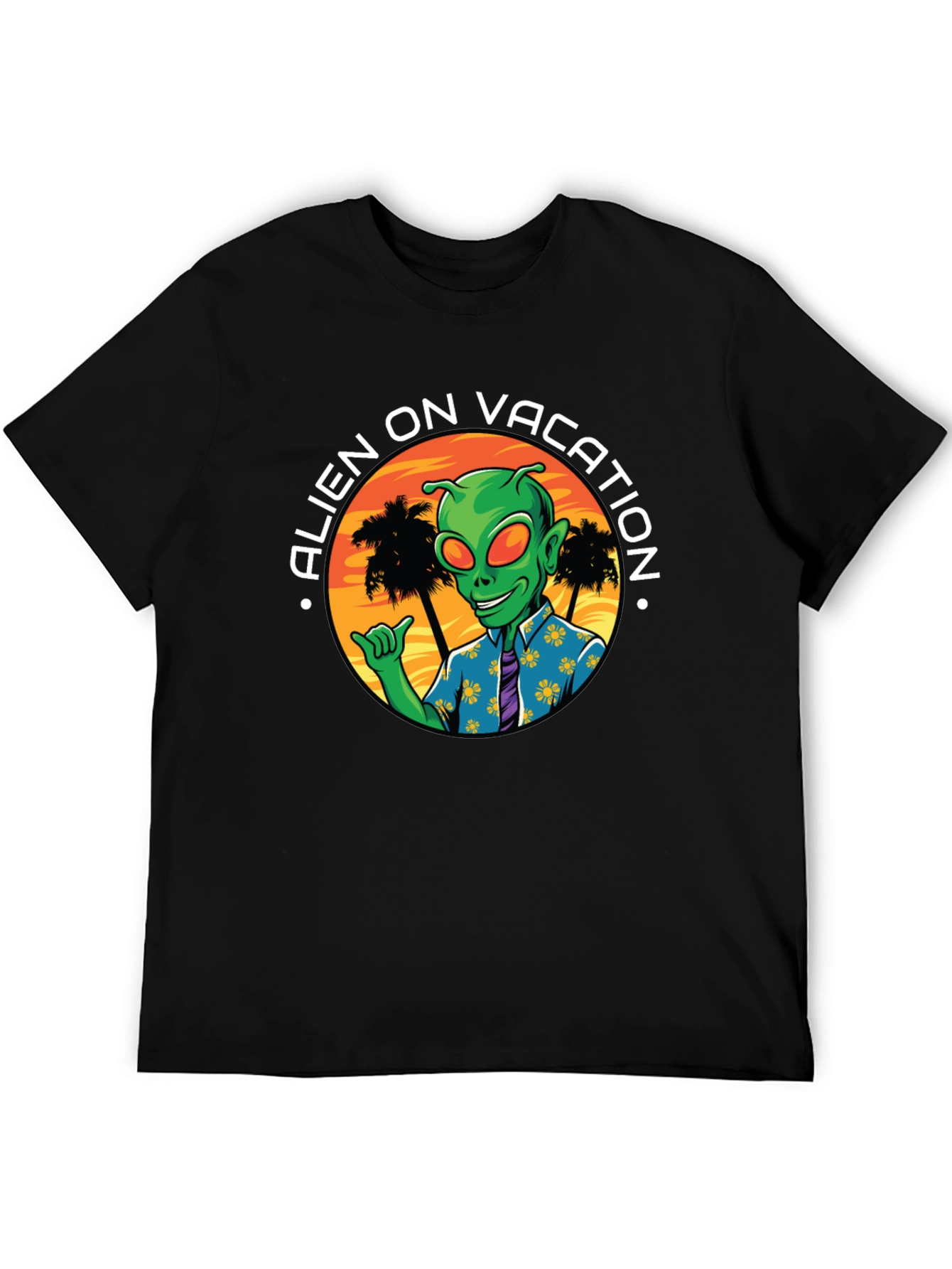 Alien on Vacation Graphic T-Shirt