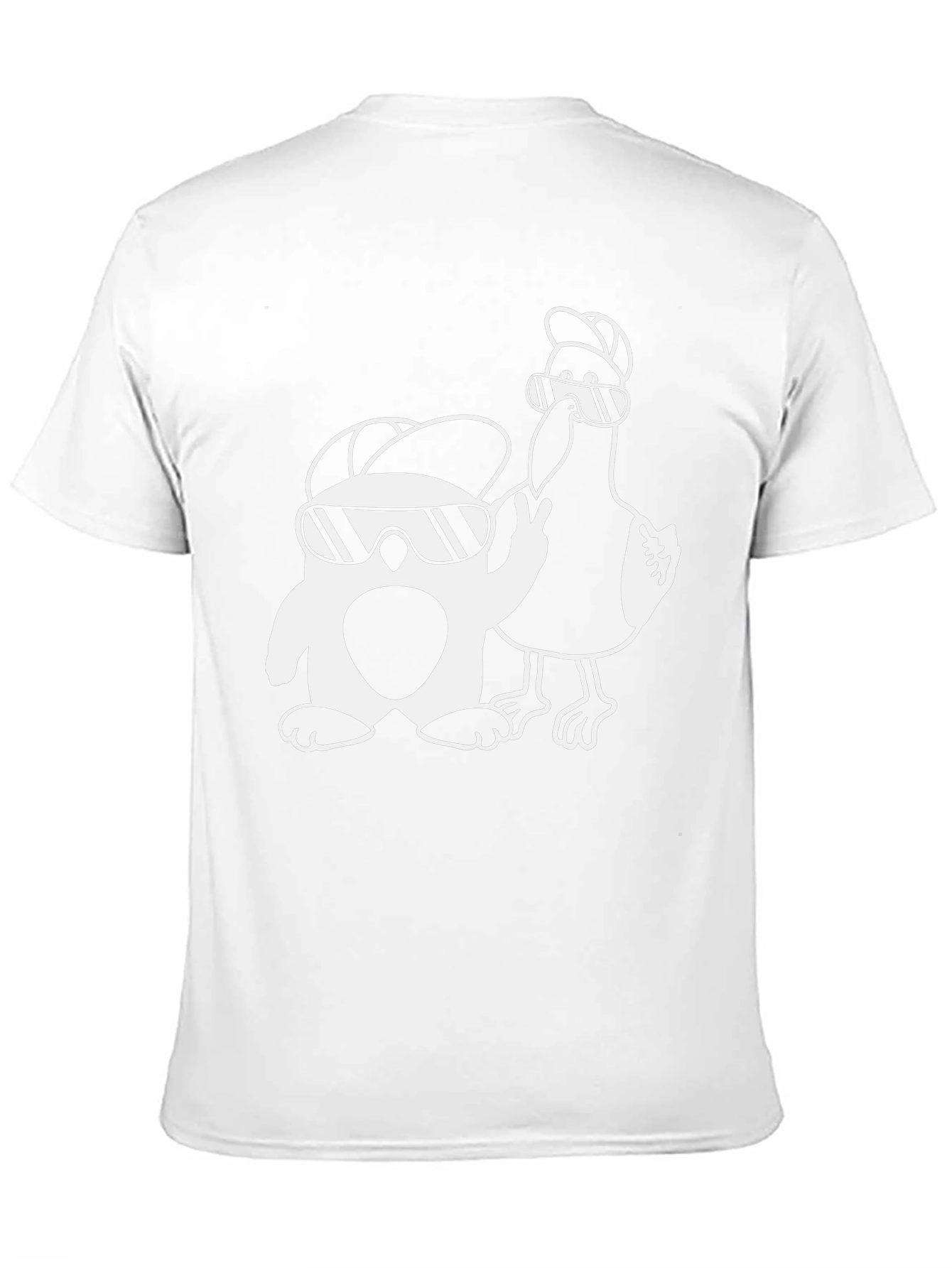 Cool Penguin & Bird T-Shirt