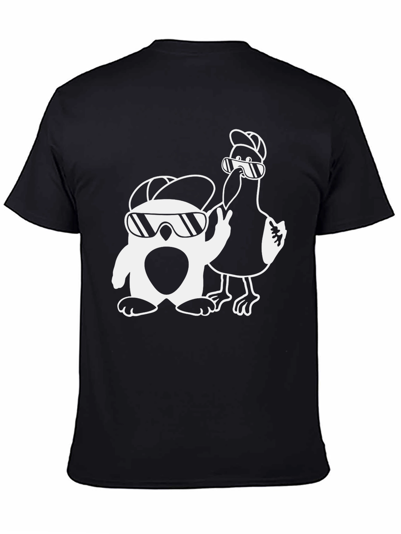 Cool Penguin & Bird T-Shirt