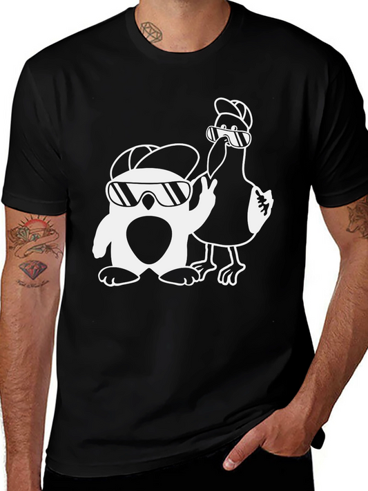 Cool Penguin & Bird T-Shirt