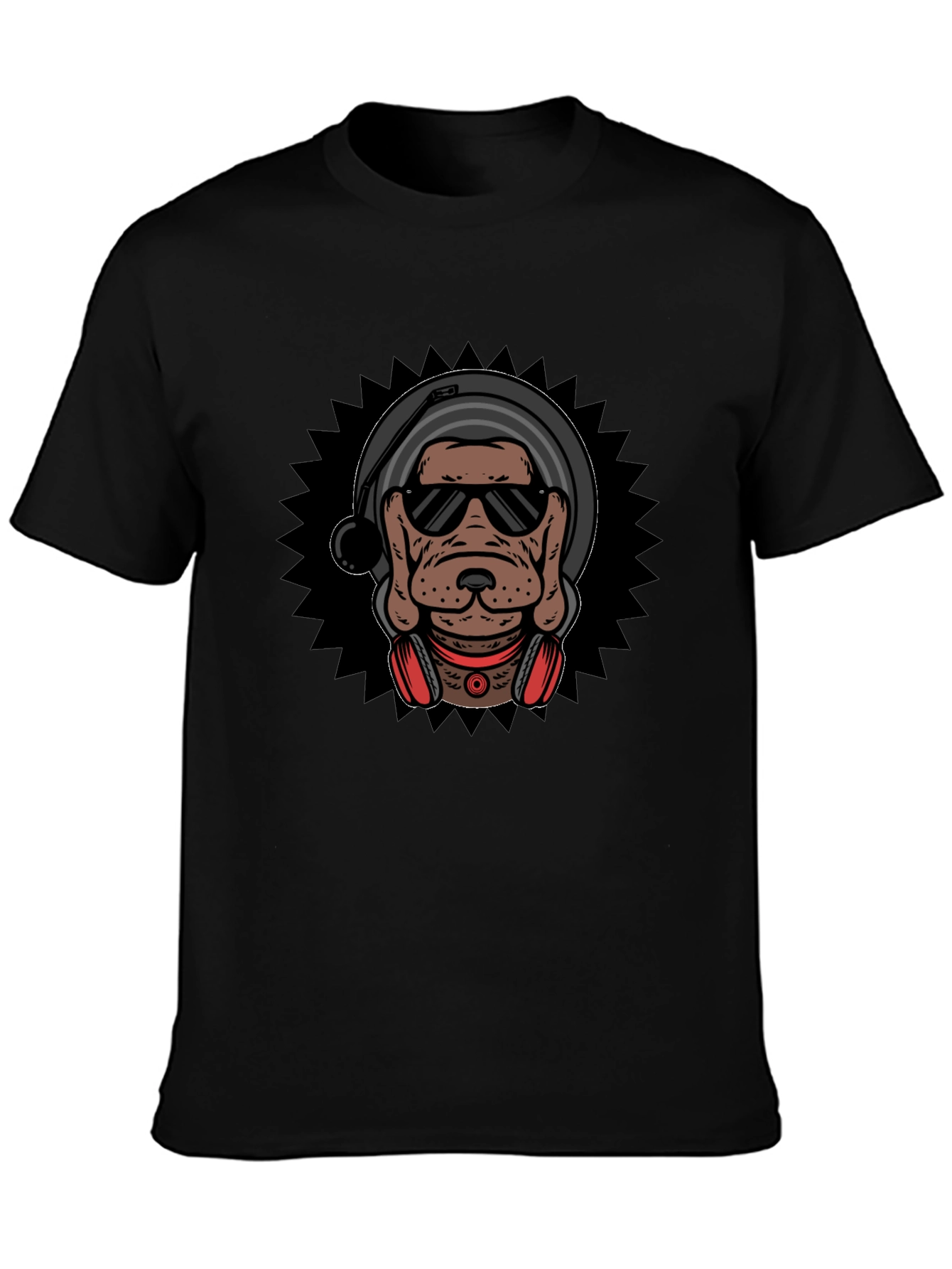 DJ Dog Graphic Tee - Cool Canine Style