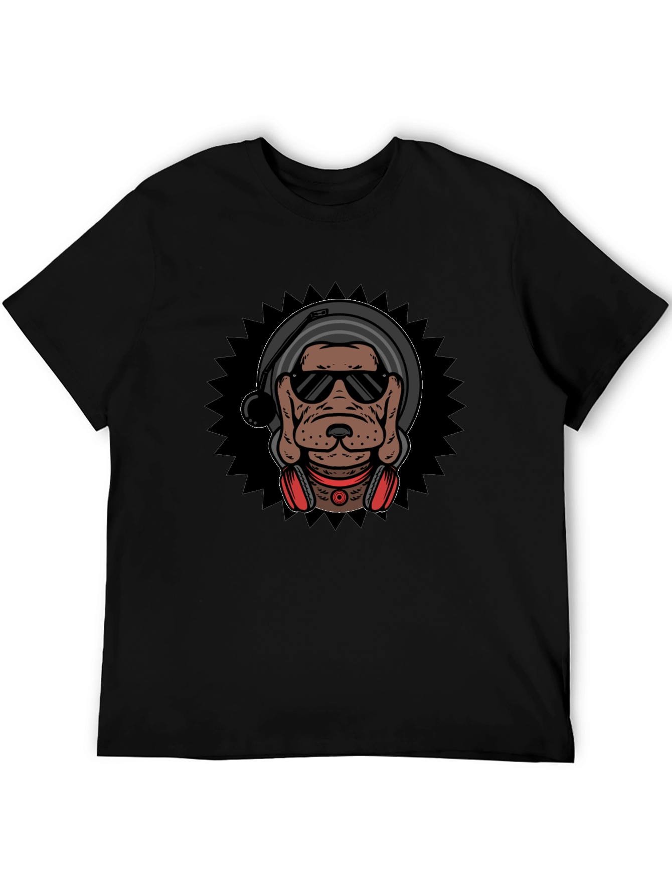 DJ Dog Graphic Tee - Cool Canine Style