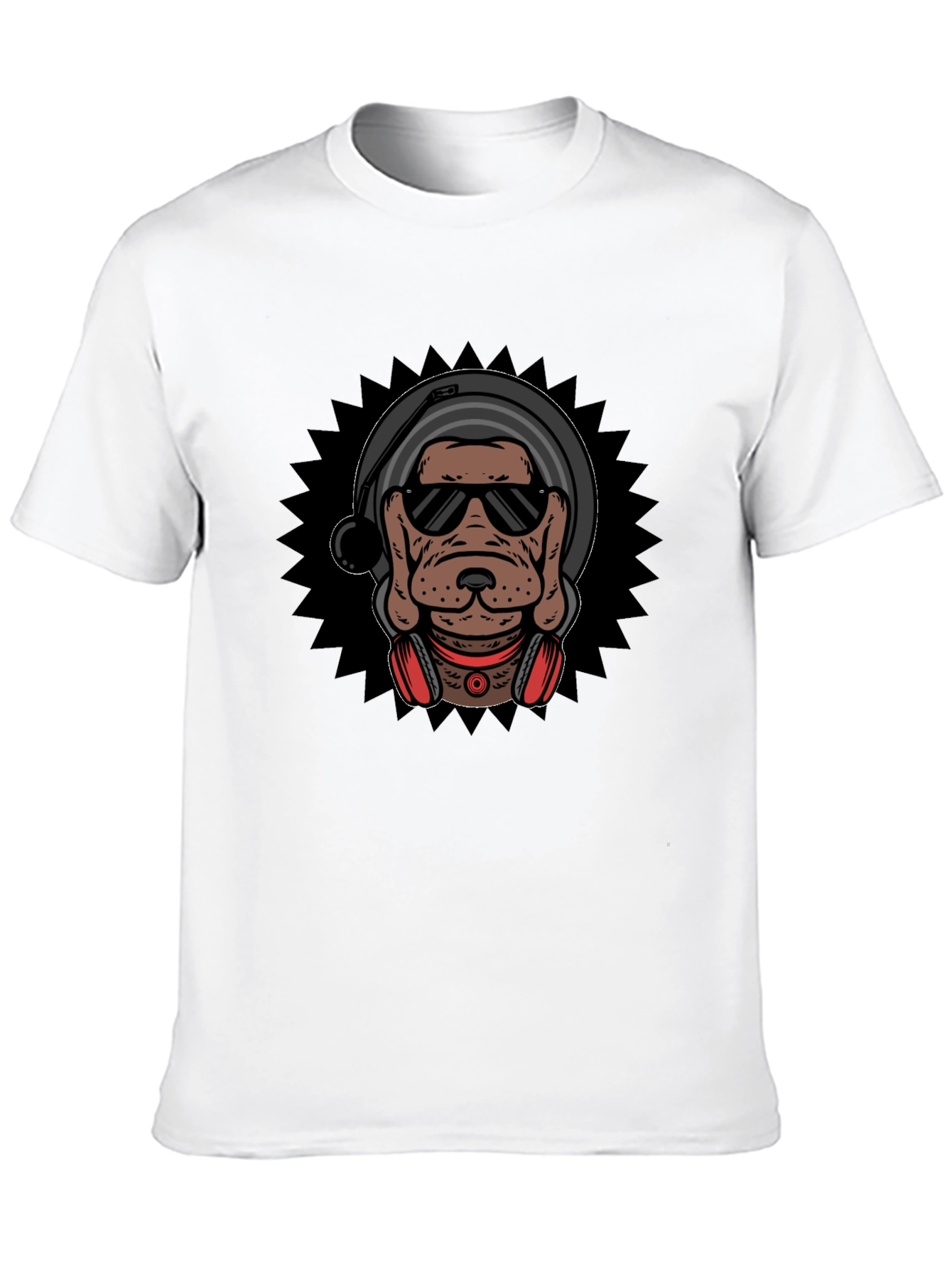 DJ Dog Graphic Tee - Cool Canine Style