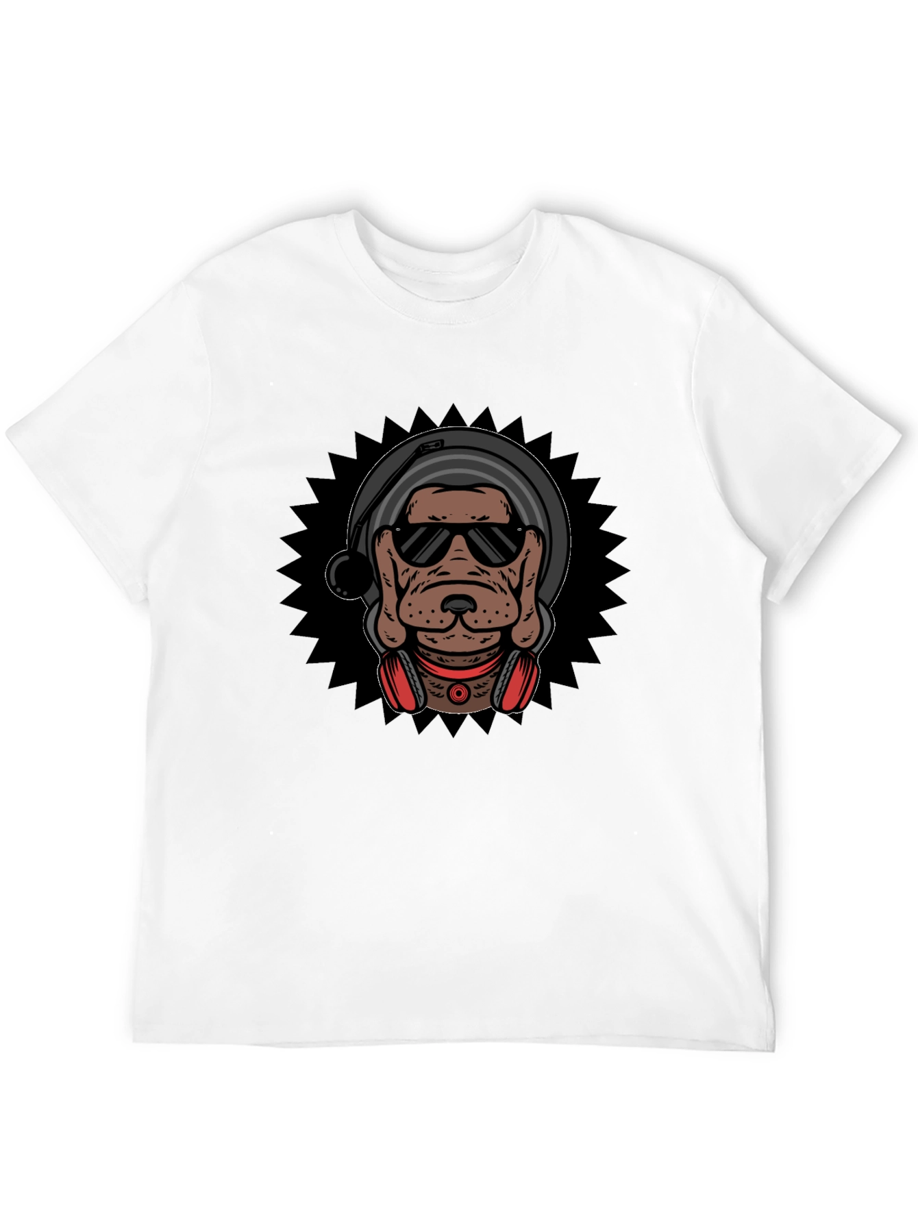 DJ Dog Graphic Tee - Cool Canine Style