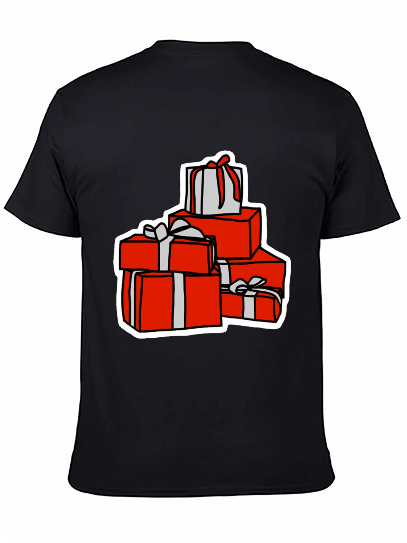 Festive Gift Stack Graphic Tee - Holiday Cheer