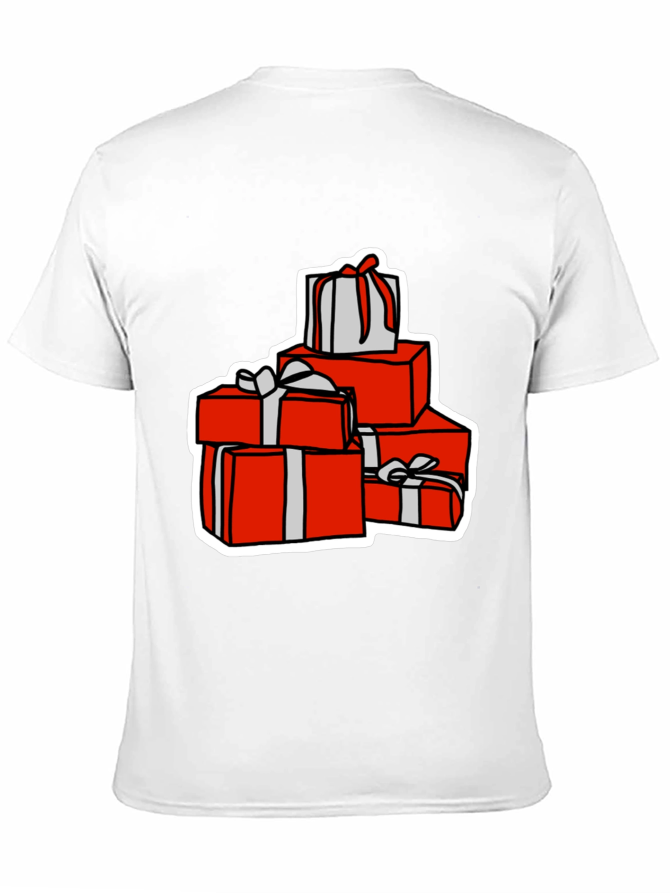 Festive Gift Stack Graphic Tee - Holiday Cheer