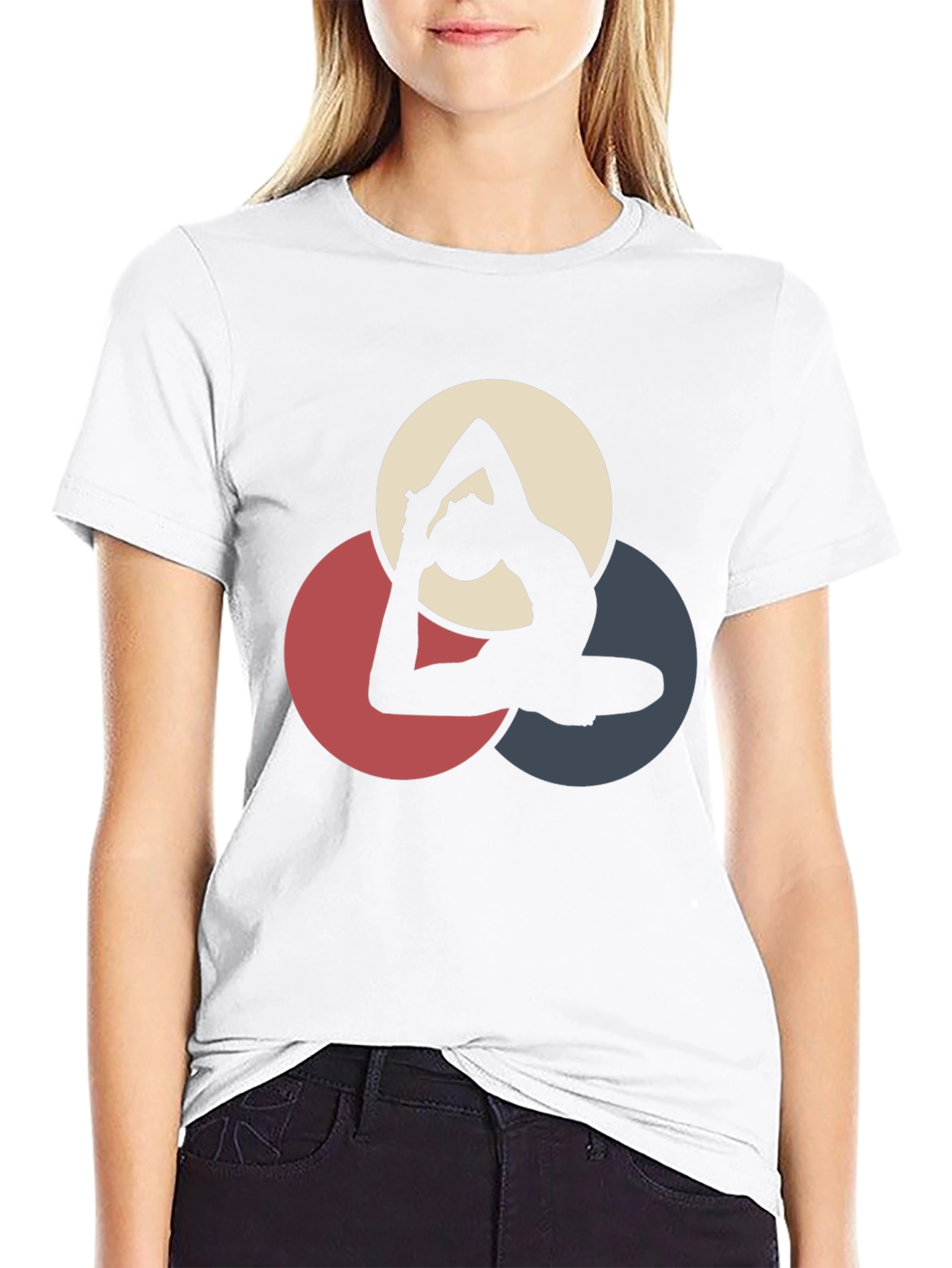 Yoga Pose Graphic Black T-Shirt