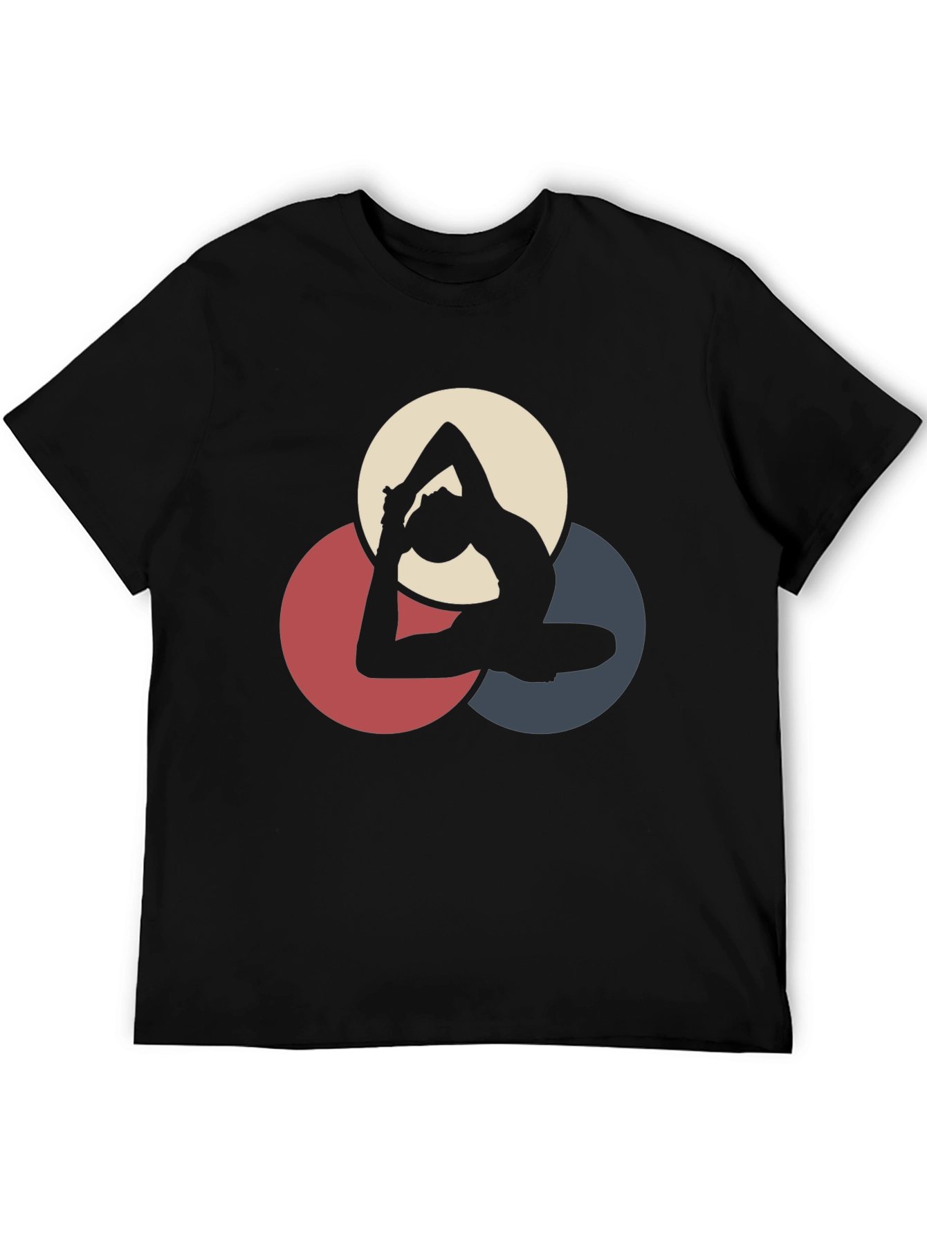 Yoga Pose Graphic Black T-Shirt