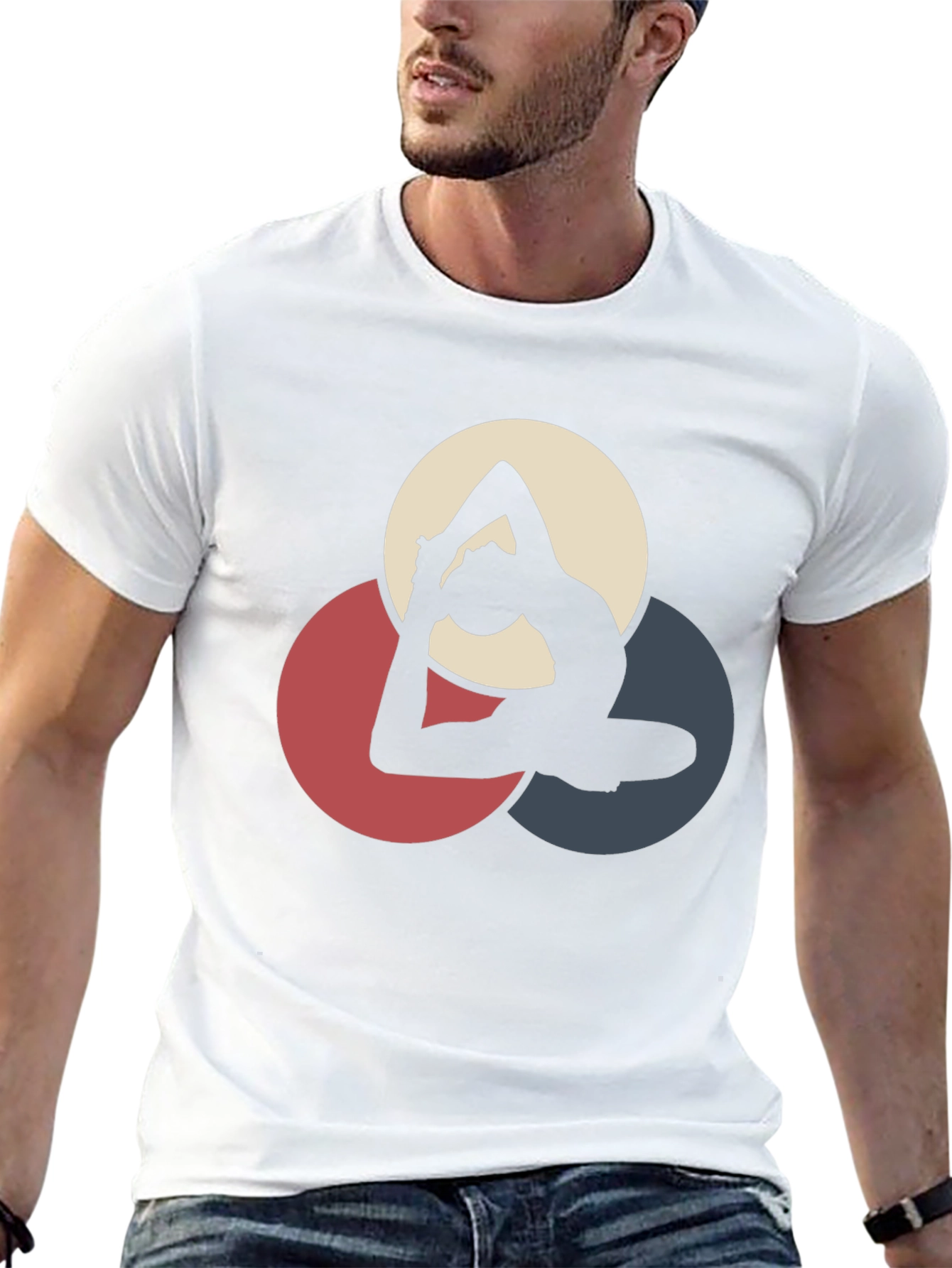 Yoga Pose Graphic Black T-Shirt