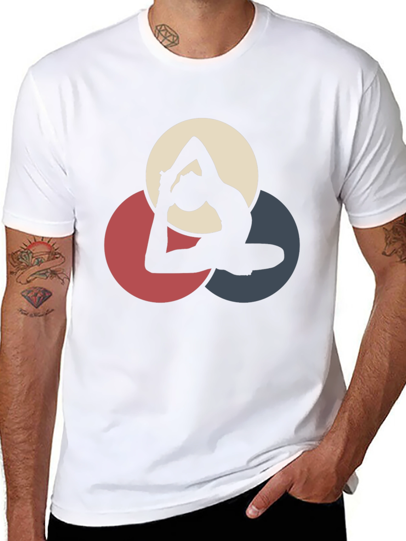 Yoga Pose Graphic Black T-Shirt