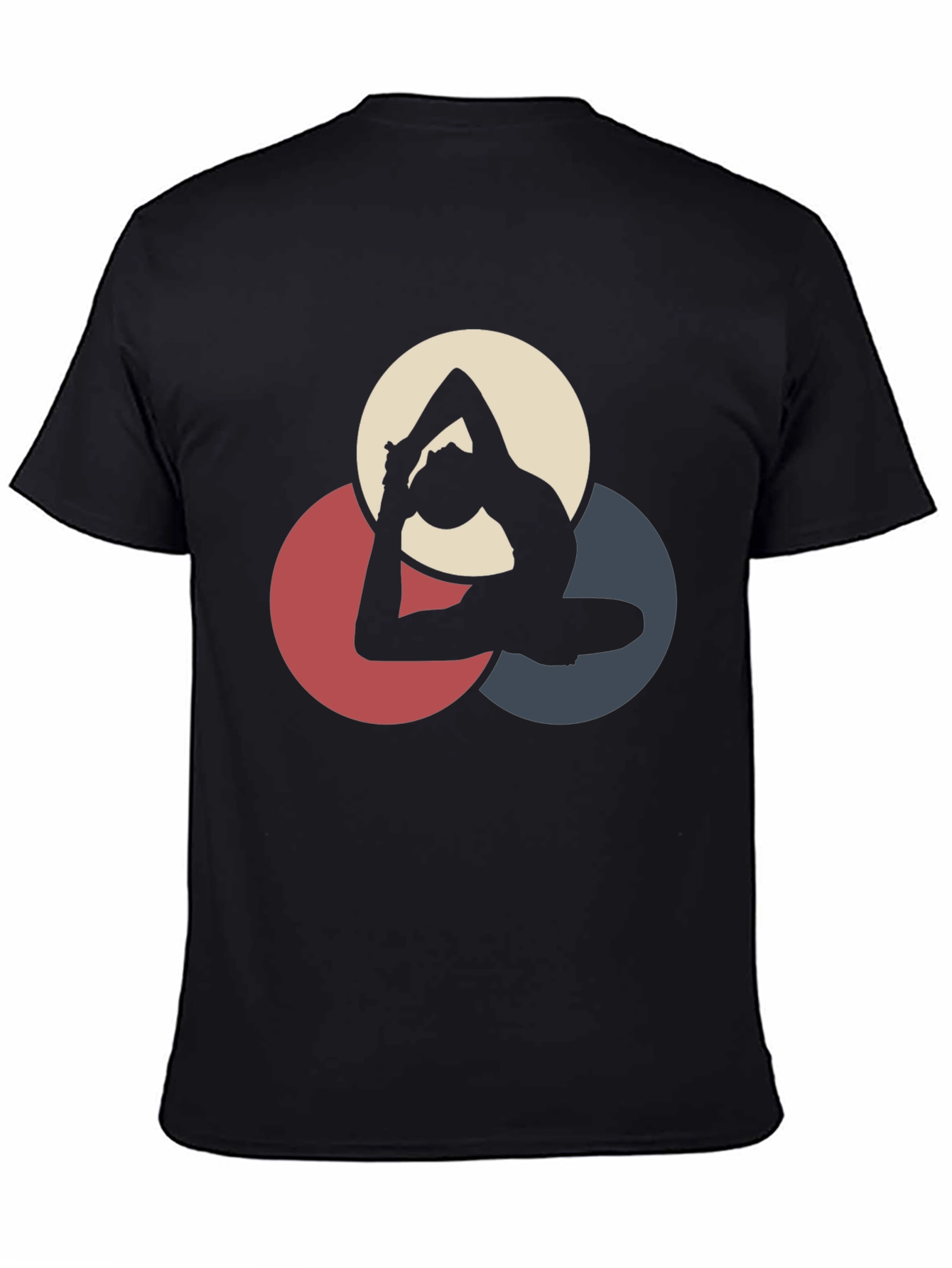 Yoga Pose Graphic Black T-Shirt