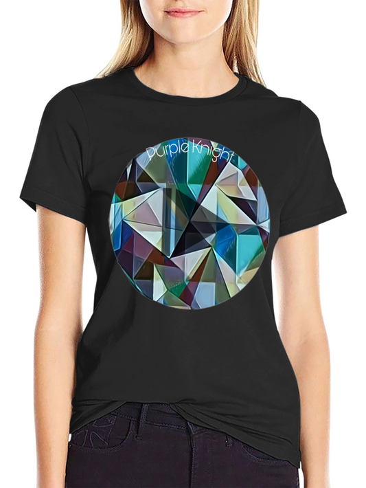 Purple Knight Geometric T-Shirt - Modern Artistic Design