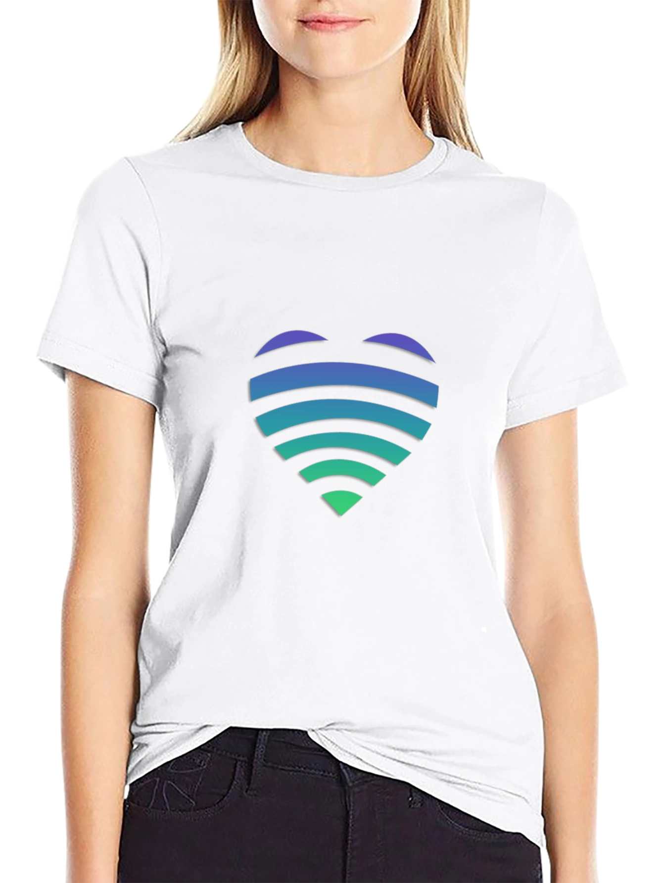 Heartbeat Graphic Black T-Shirt