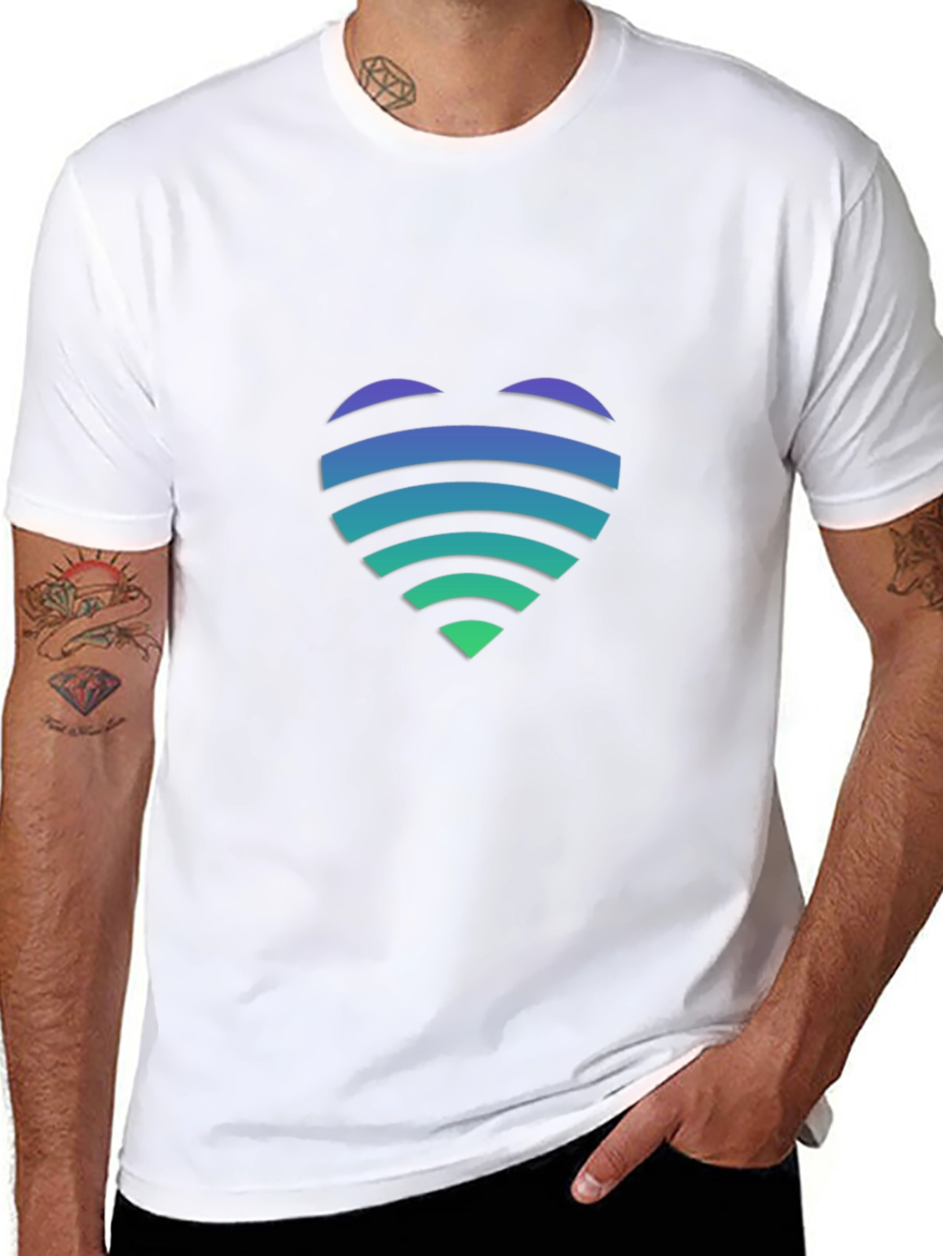 Heartbeat Graphic Black T-Shirt