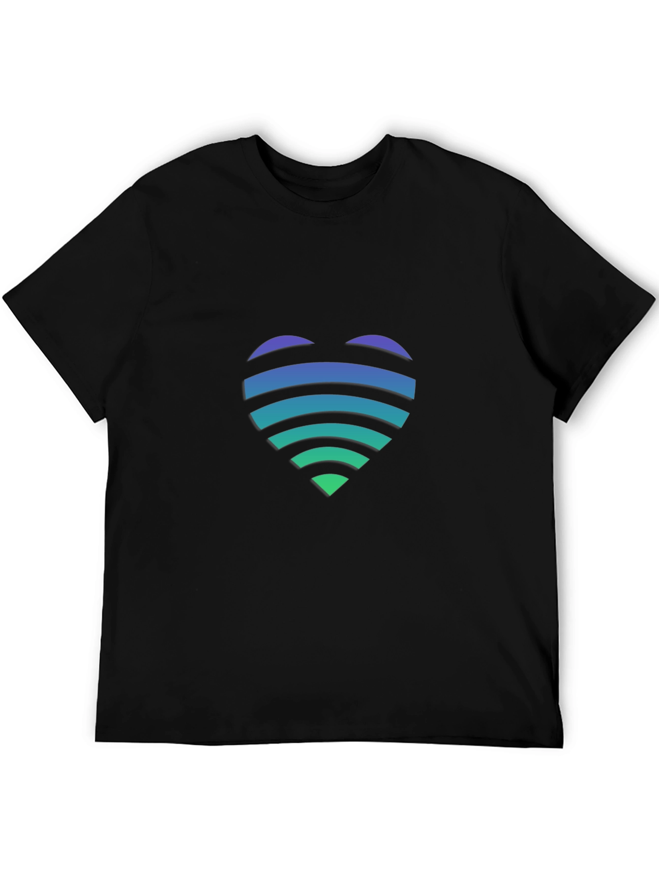 Heartbeat Graphic Black T-Shirt