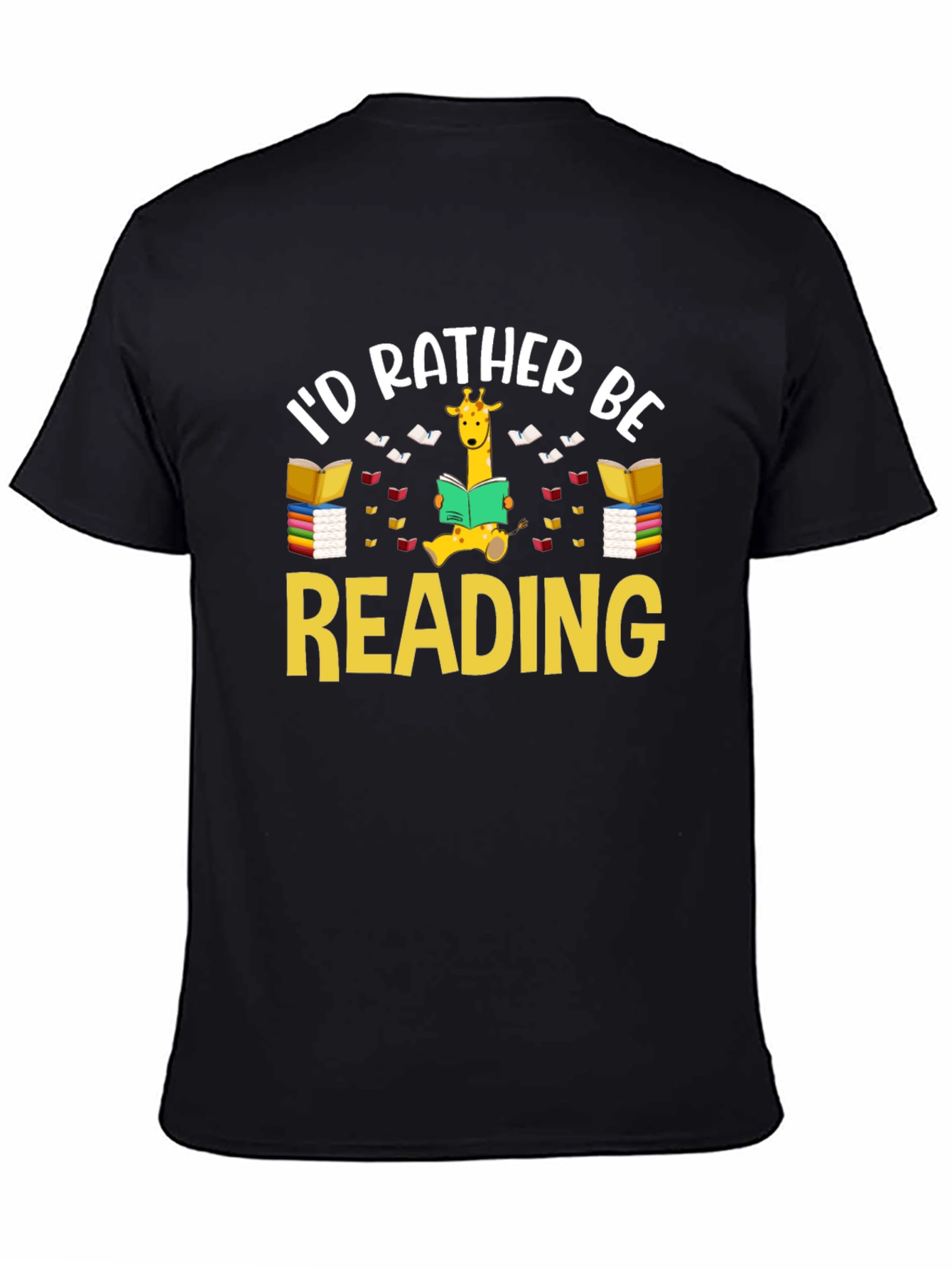 Id Rather Be Reading Giraffe T-Shirt
