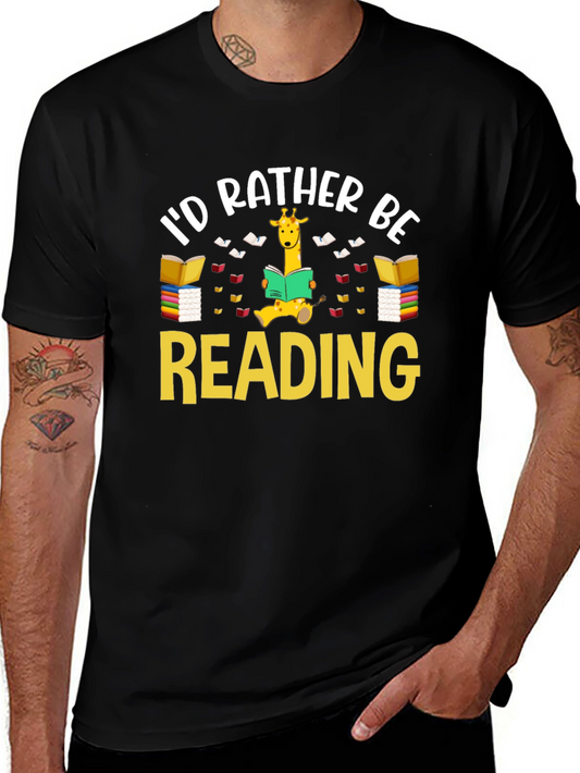 Id Rather Be Reading Giraffe T-Shirt