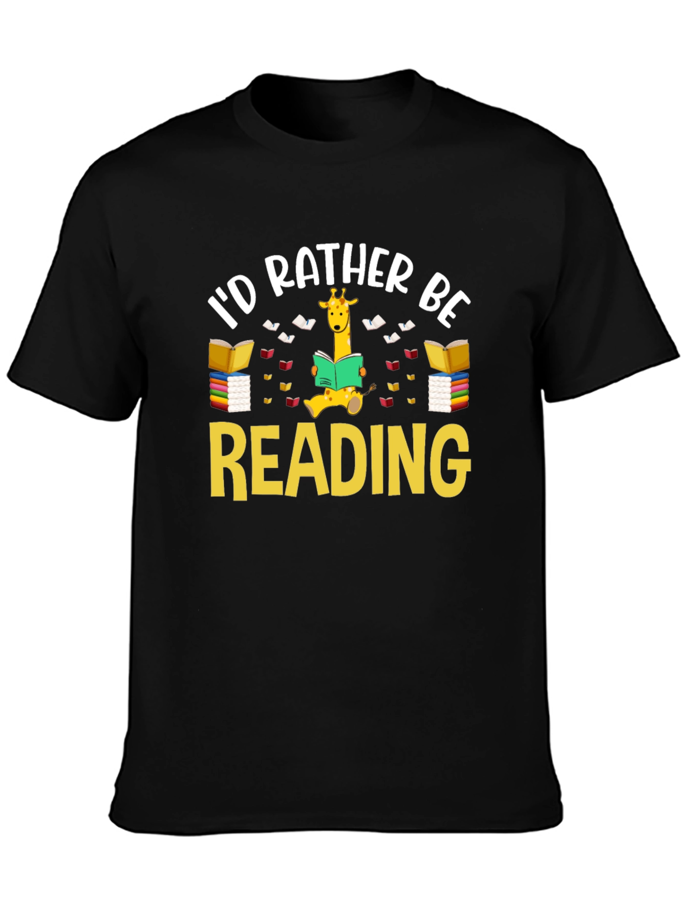 Id Rather Be Reading Giraffe T-Shirt