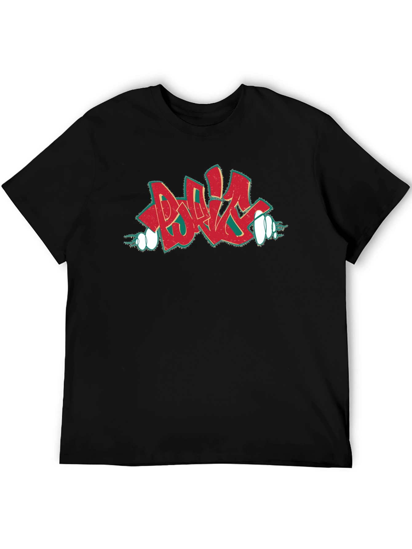 Retro Graffiti Style Graphic Print T-Shirt
