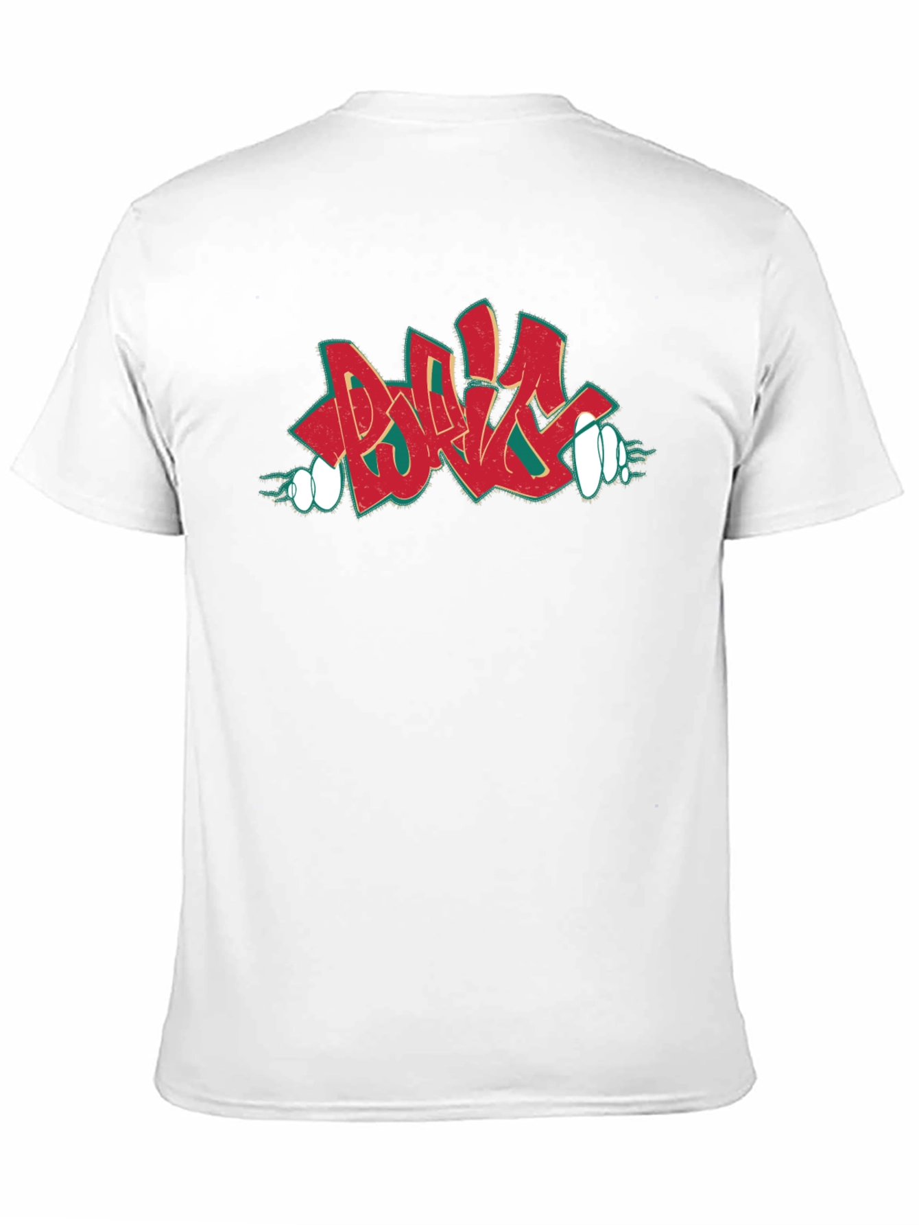 Retro Graffiti Style Graphic Print T-Shirt