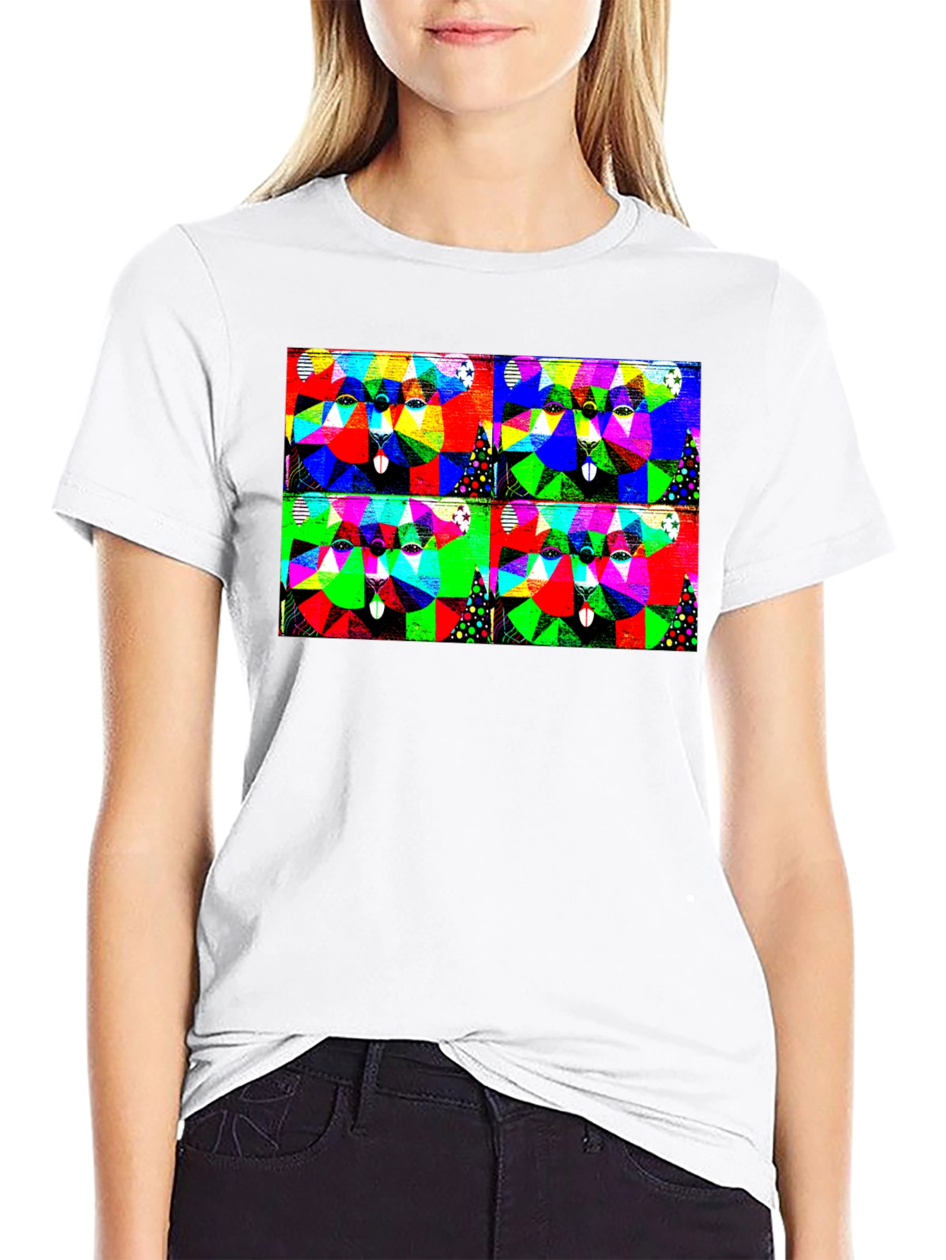 Abstract Geometric Animal T-Shirt