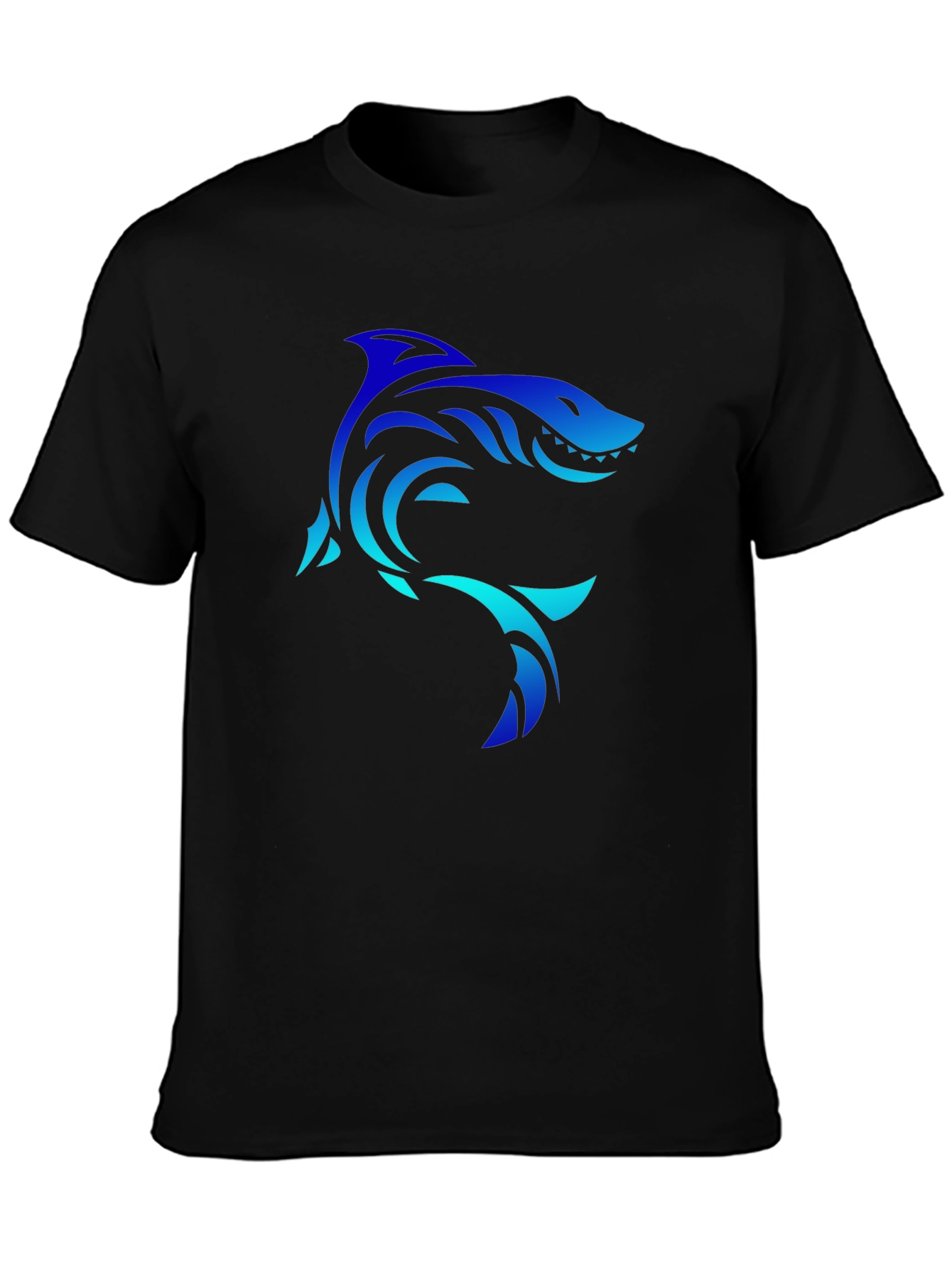 Shark Graphic Black Tee - Cool Unique Design