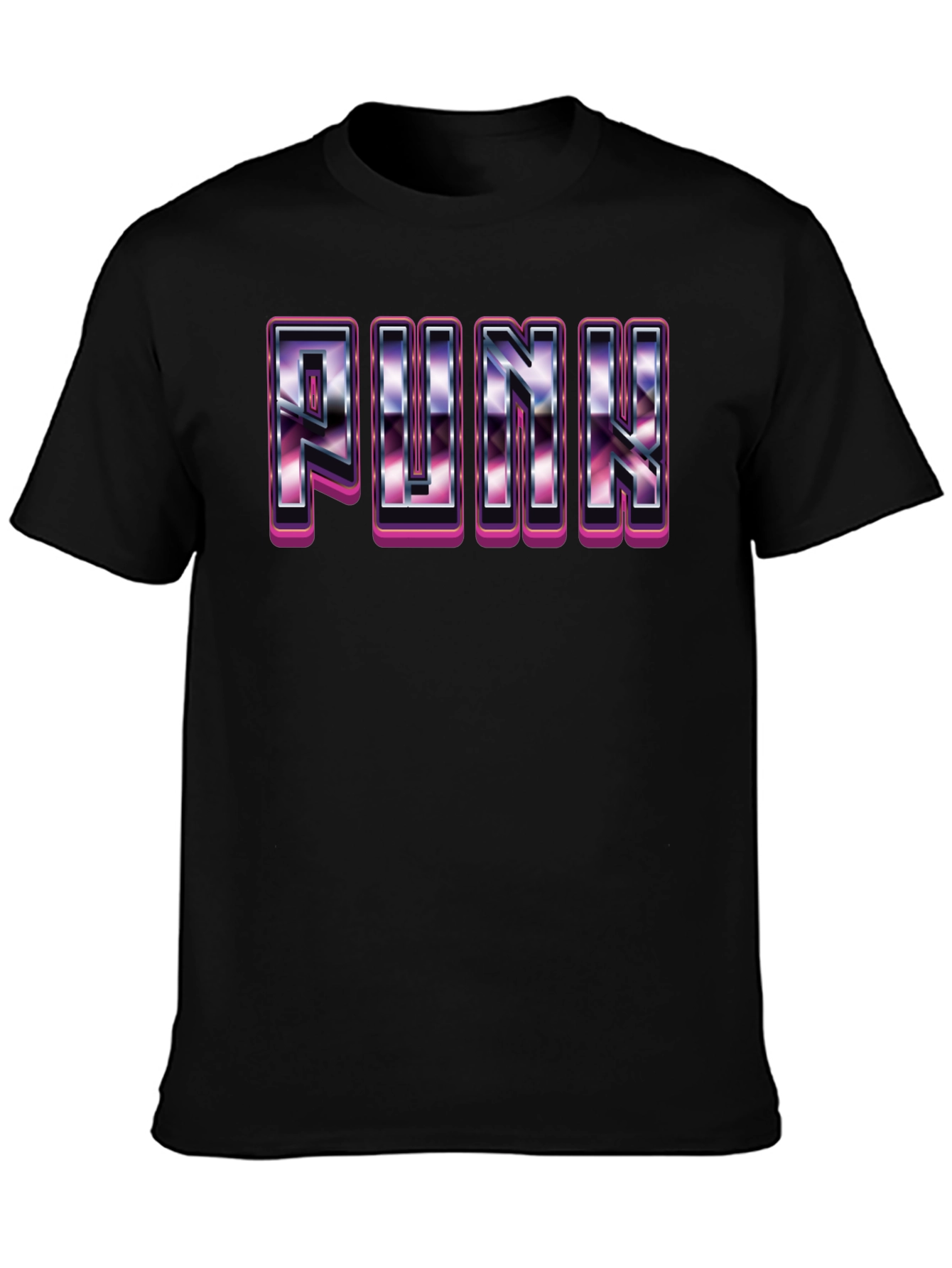 Retro Punk Graphic Tee - Black