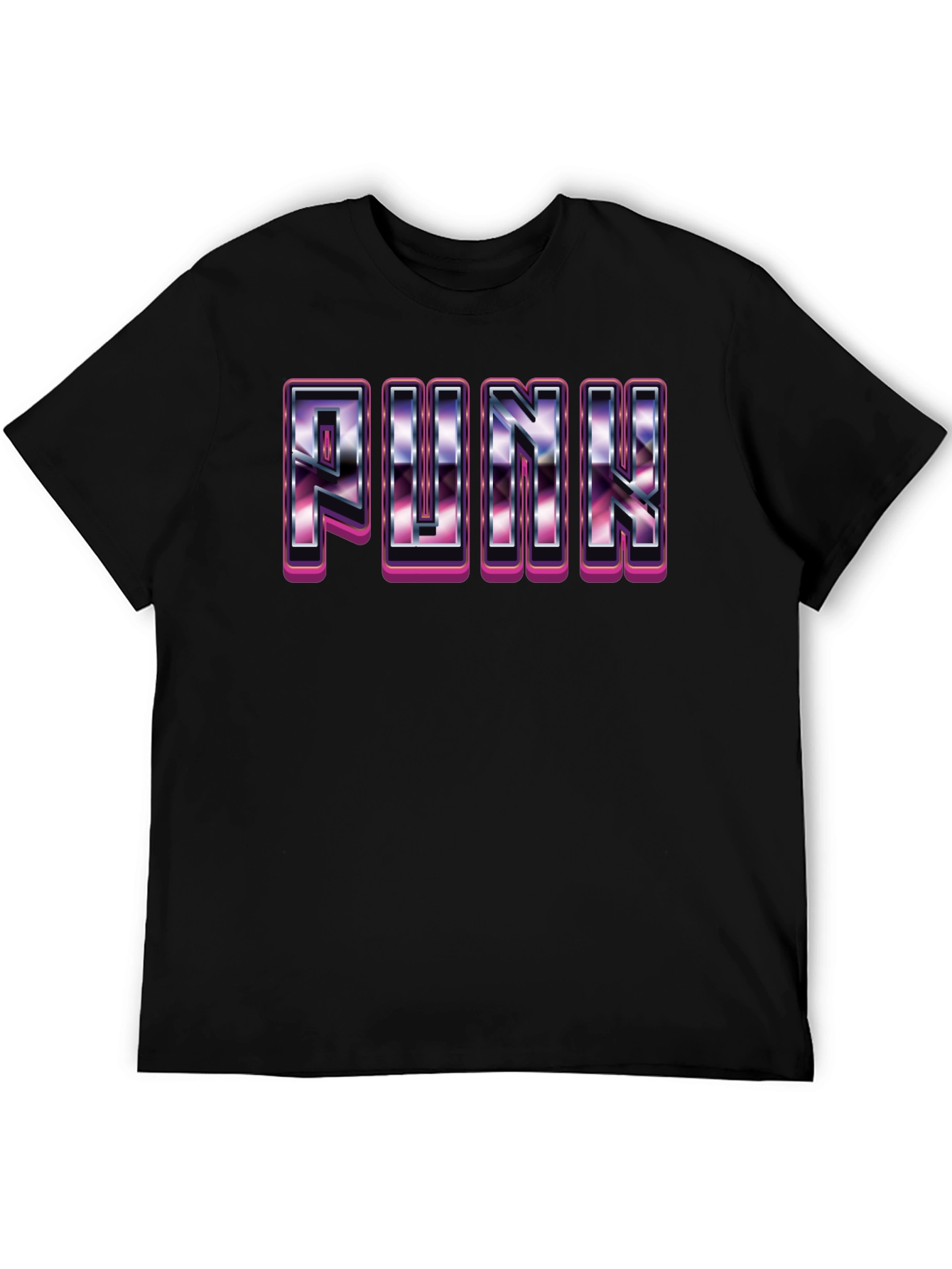 Retro Punk Graphic Tee - Black