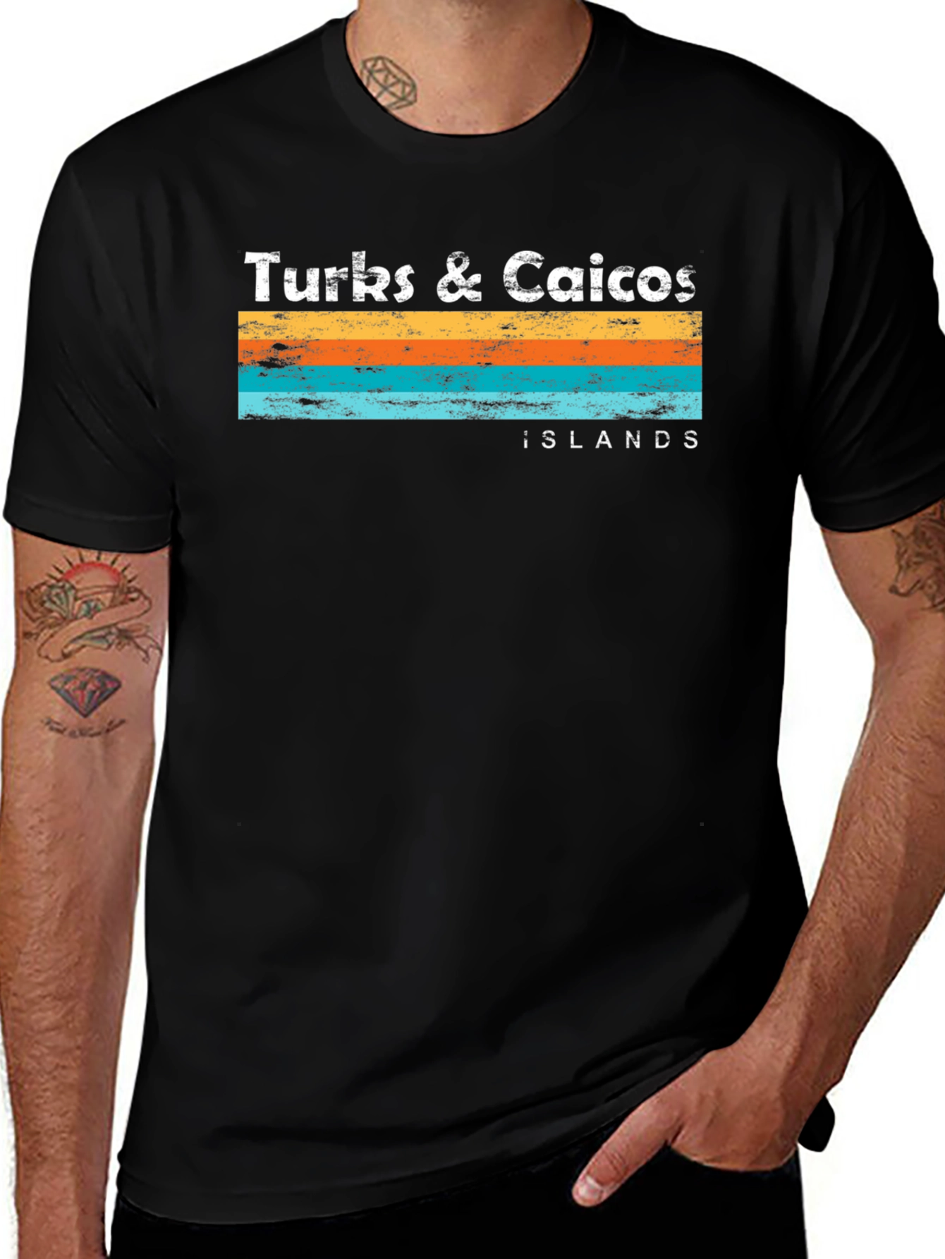 Turks & Caicos Islands Graphic Tee - Black