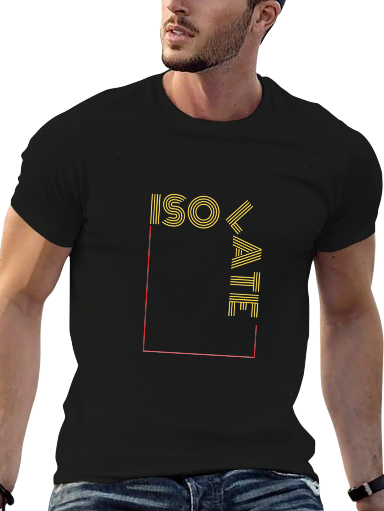 Isolate Graphic Print Black Tee