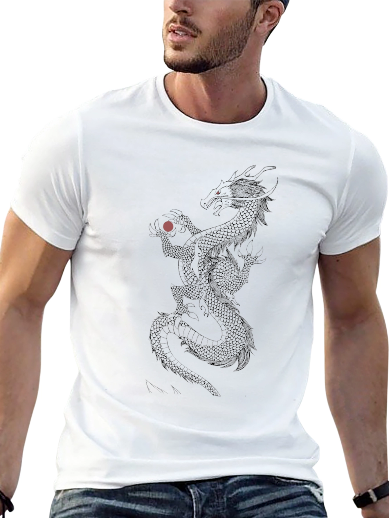 Dragon Graphic Black T-Shirt - Unique Design