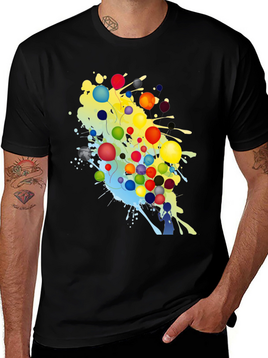 Colorful Balloon Splash Graphic Tee